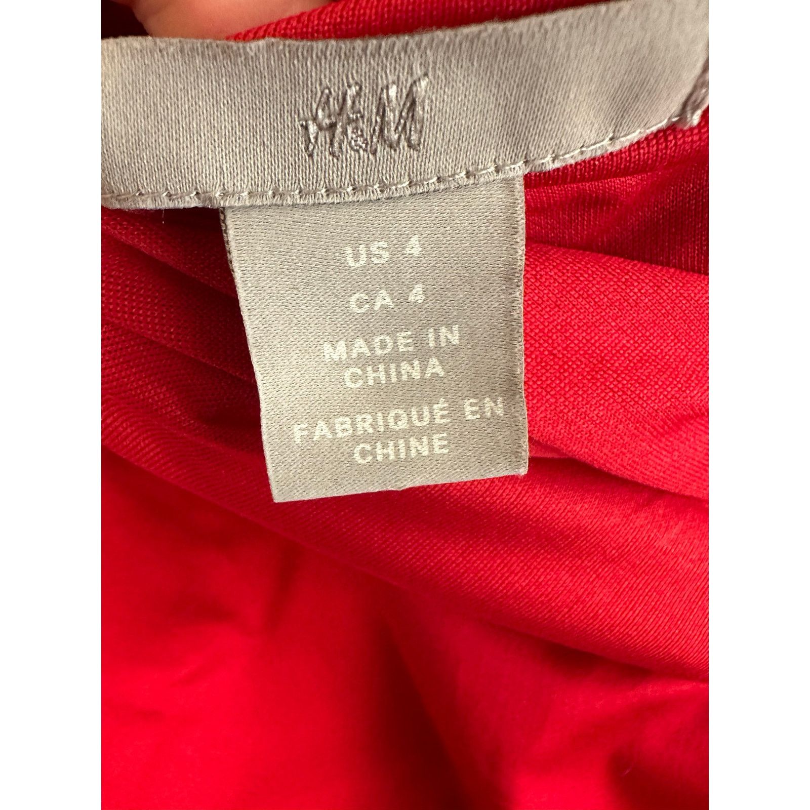 H&M H&M red one shoulder ruffled ruched mini dress size 4 Size S / US 4 / IT 40 - 3 Thumbnail
