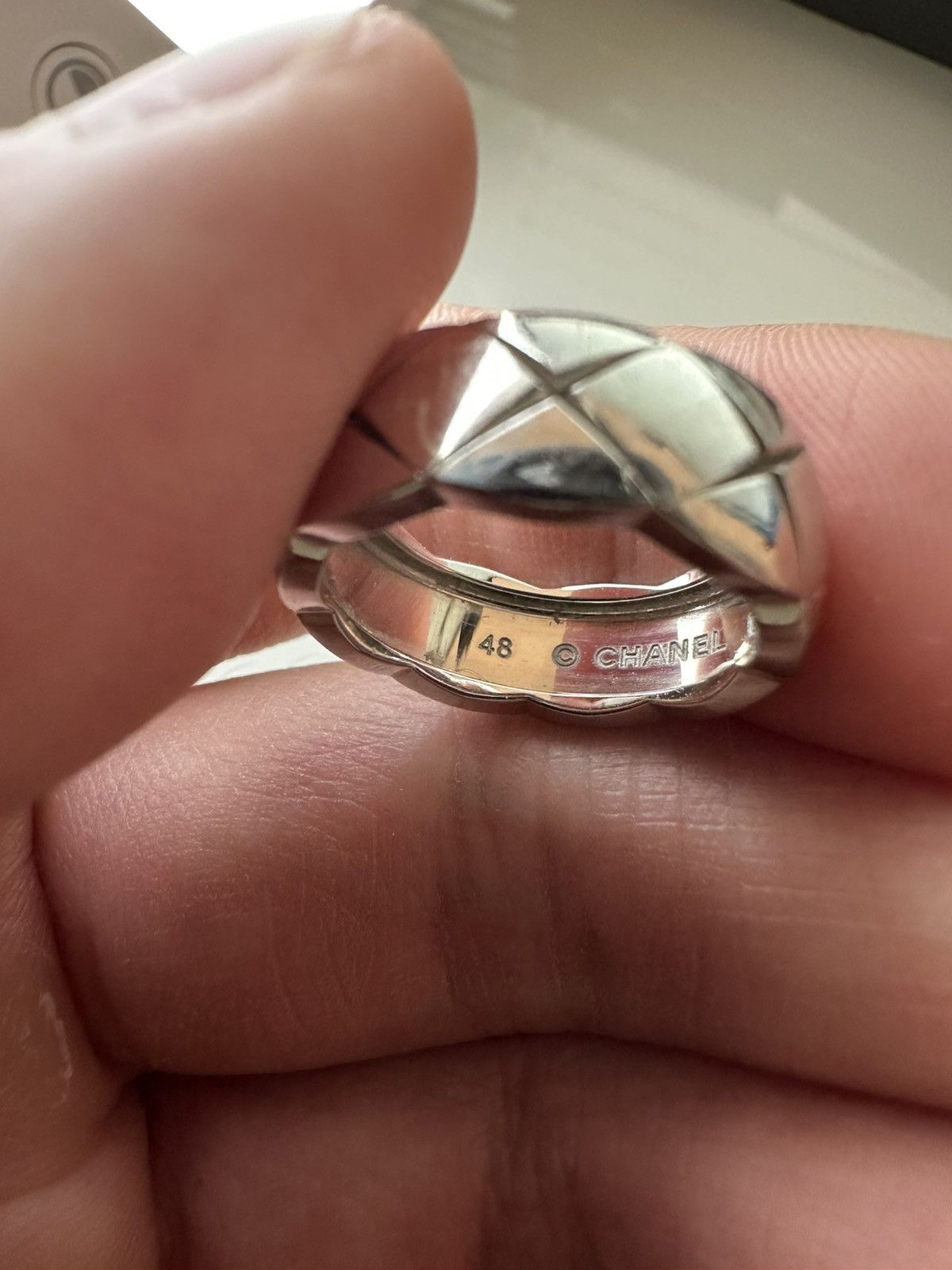 Chanel Chanel Coco Crush Ring 18K White Gold Size 4.5US Size ONE SIZE - 9 Thumbnail