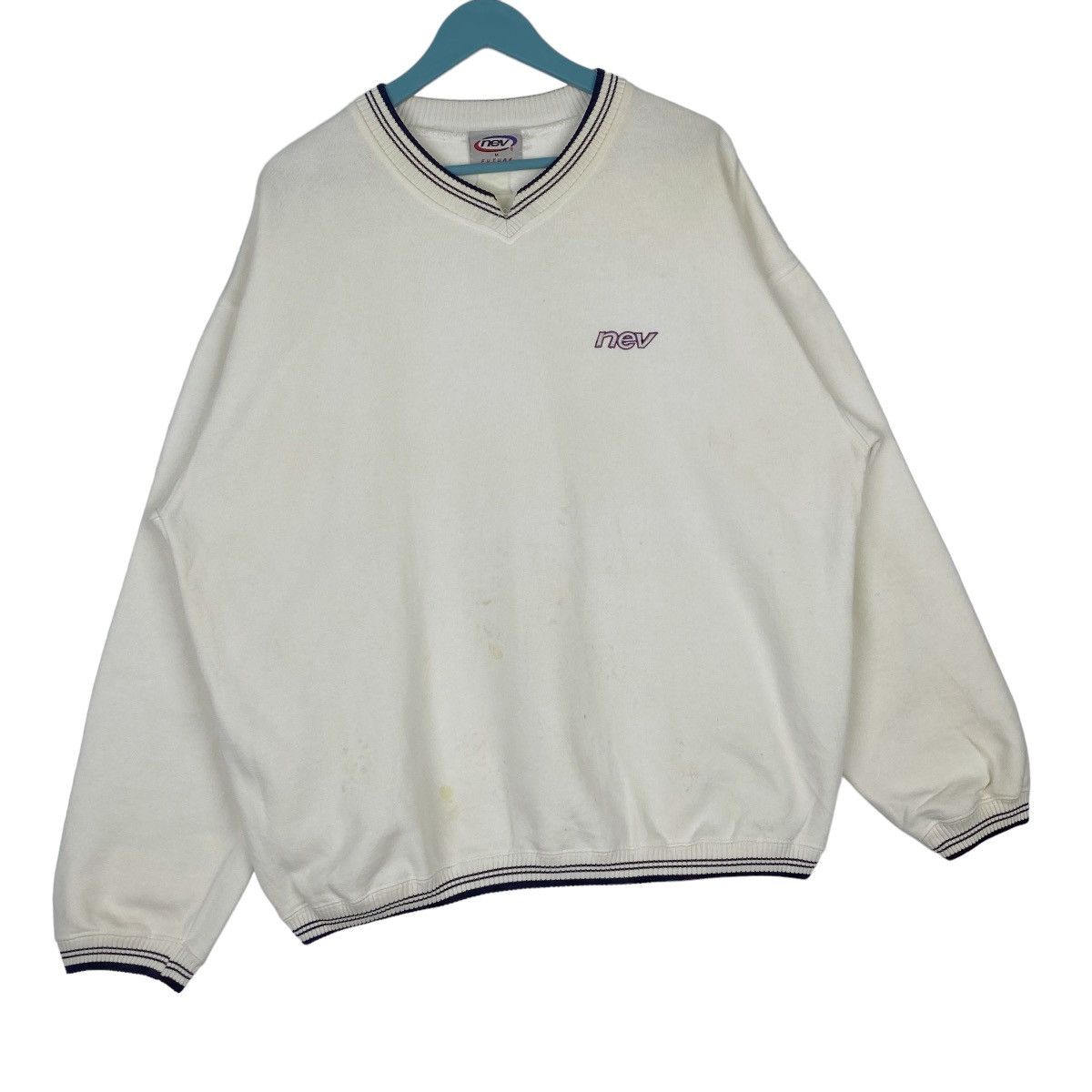 Designer × Vintage Nev Future Shapes Sweatshirt V Neck Pullover Jumper Size US M / EU 48-50 / 2 - 4 Thumbnail