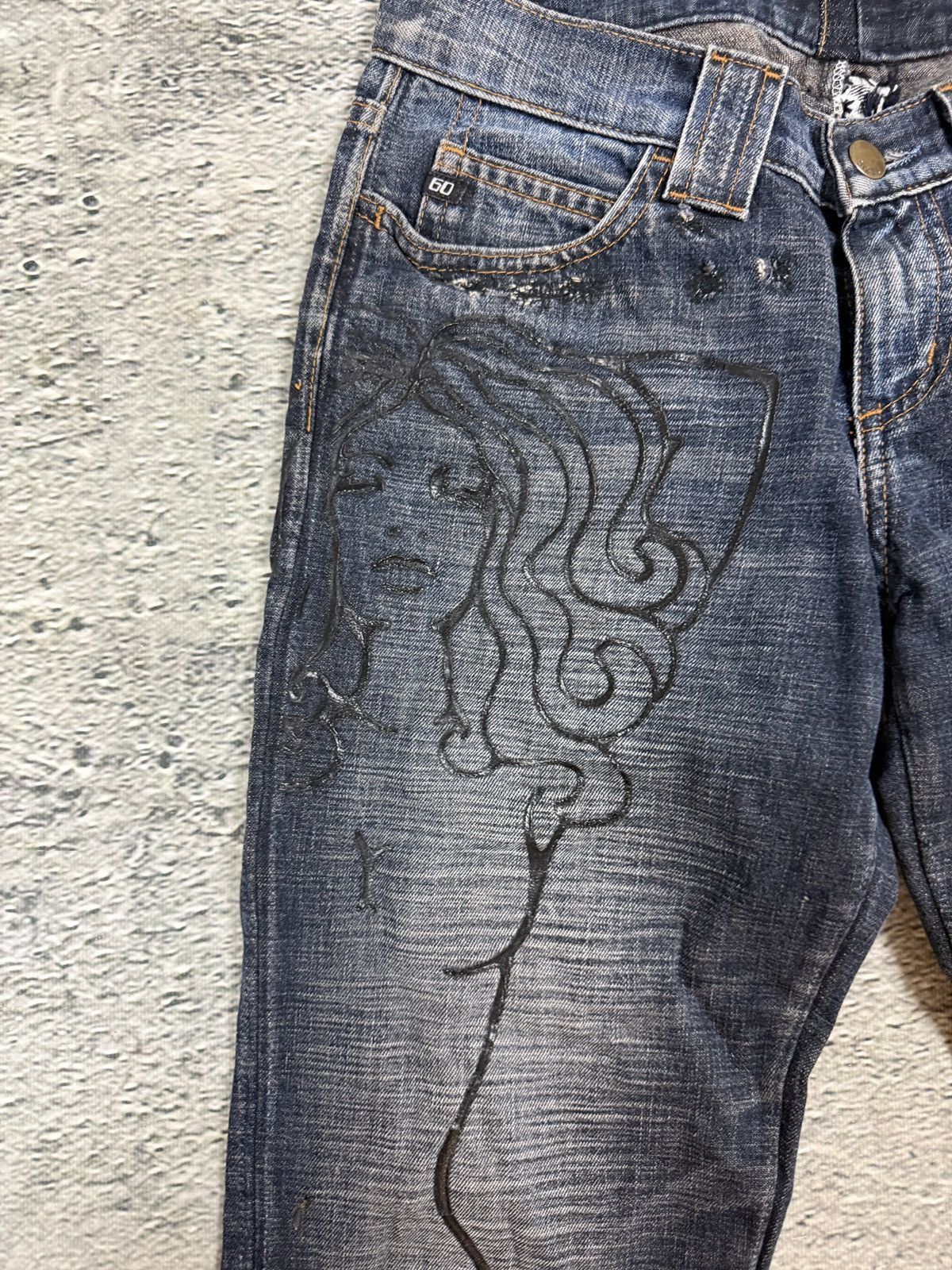 Miss Sixty Miss Sixty Jeans flared tribal Y2K navy medusa Size 25" / US 0 / IT 36 - 3 Thumbnail
