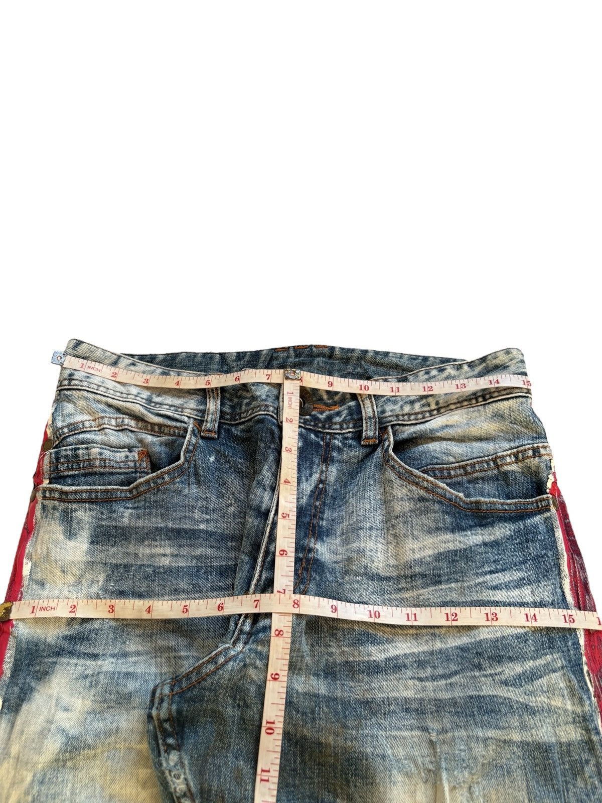 Designer × Karl Kani Vintage Karl Kani Painted Bleached Distressed Ripped Jeans Size US 30 / EU 46 - 14 Thumbnail
