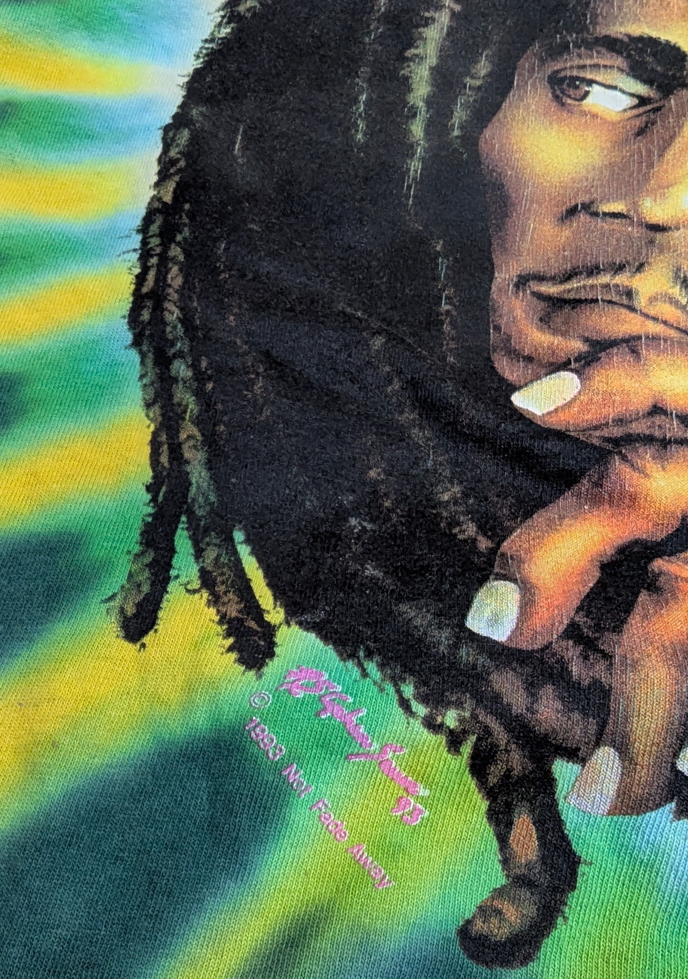 Bob Marley Single Stitch Tye Dye Bob Marley 90's Size US XL / EU 56 / 4 - 4 Thumbnail