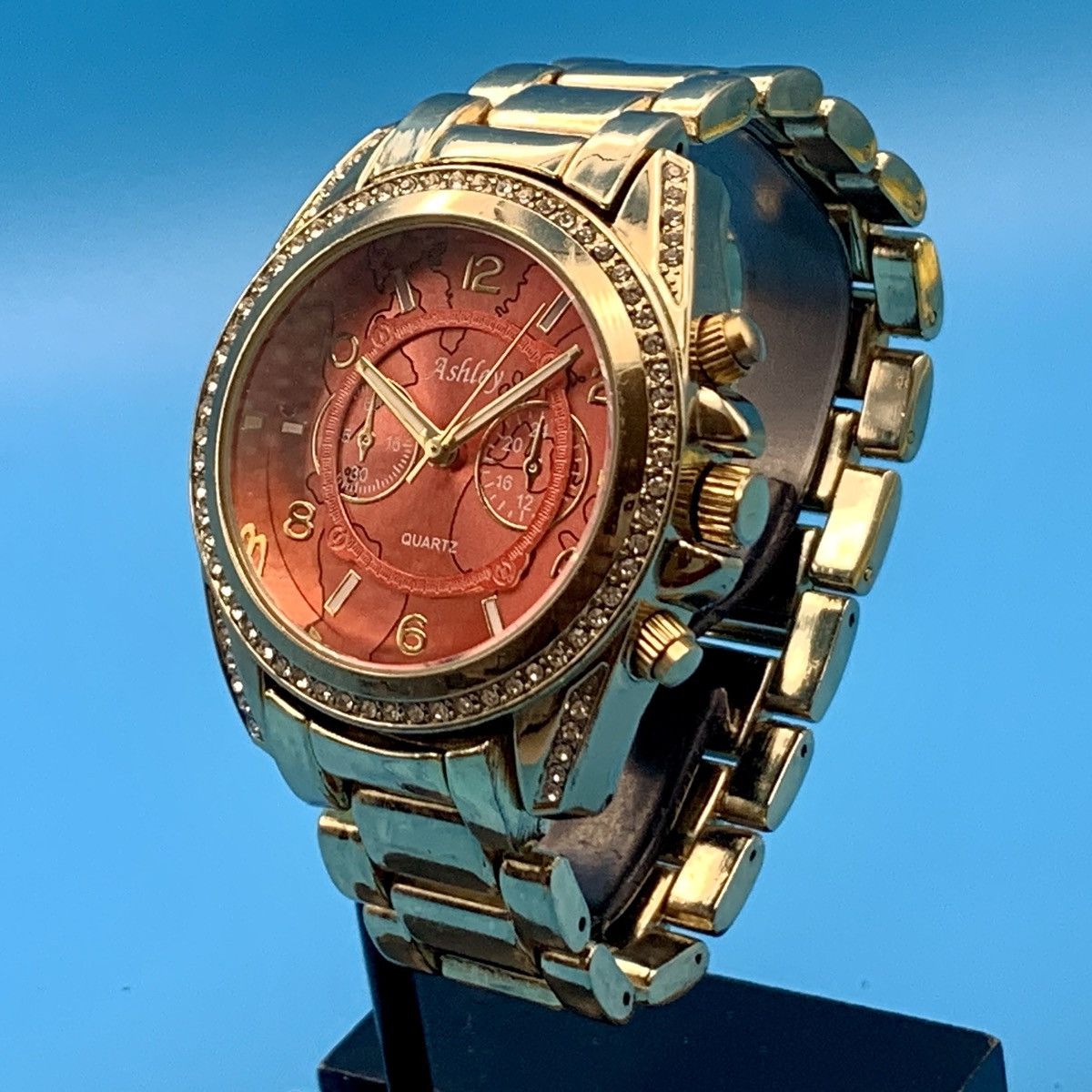 Other ASHLEY 7694 Women’s Wristwatch Crystals Map Works New Batt Size ONE SIZE - 4 Thumbnail