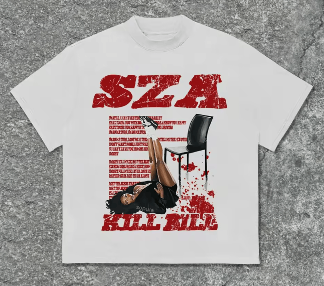 Other Sza Print Kill Bill Retro Graphic Cotton T-Shirt Size US M / EU 48-50 / 2 - 1 Preview
