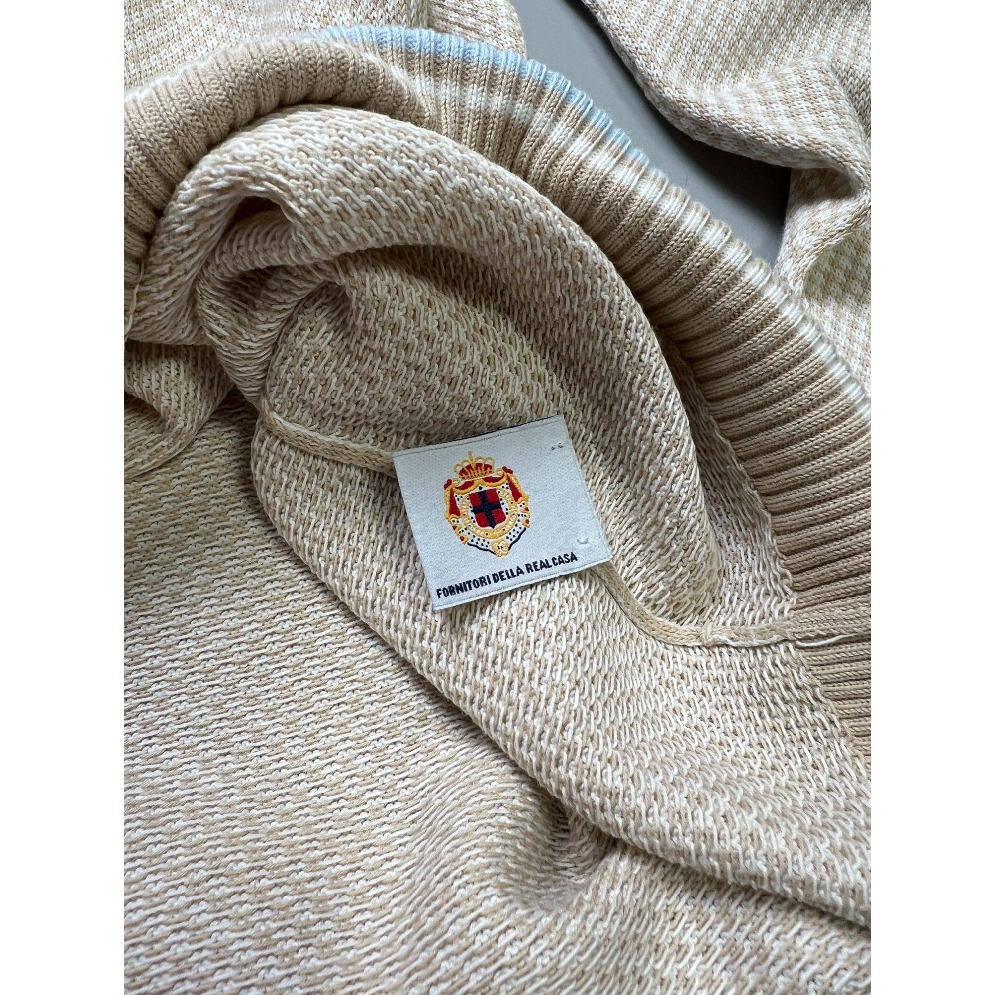Luigi Borrelli Luigi Borrelli Napoli V-Neck Cotton Sweater (Y1070) Size US L / EU 52-54 / 3 - 9 Thumbnail
