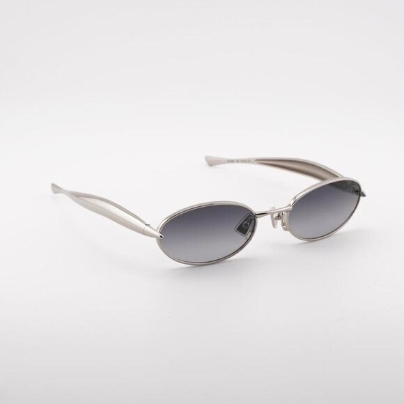 Bottega Veneta Bottega Veneta BV1386S 003 Sunglasses Silver Oval Frame Size ONE SIZE - 6 Thumbnail