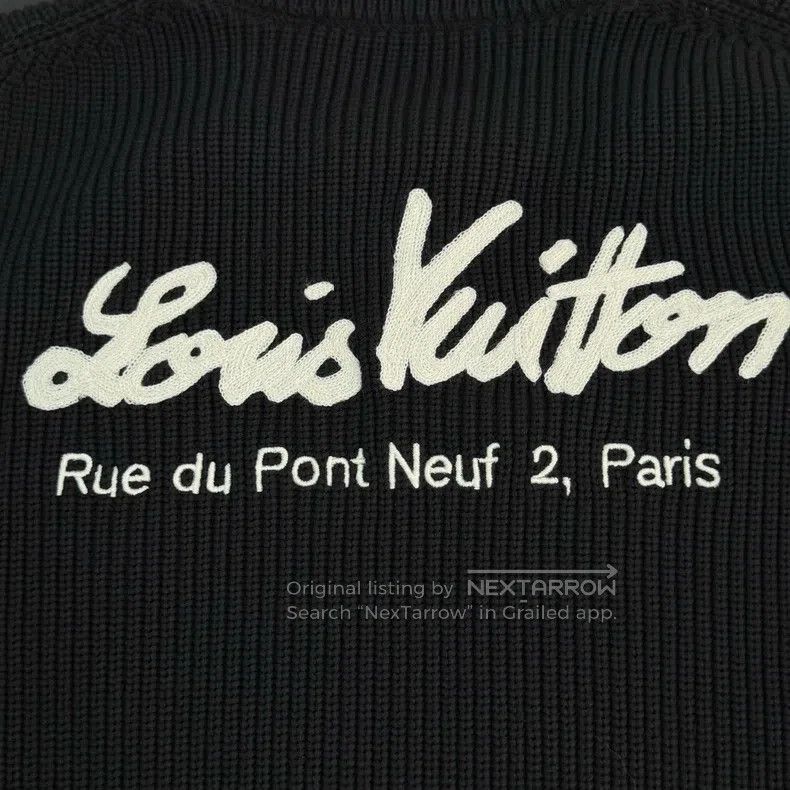 Louis Vuitton Louis Vuitton Black embroidered monogram logo sweater Size US S / EU 44-46 / 1 - 7 Thumbnail