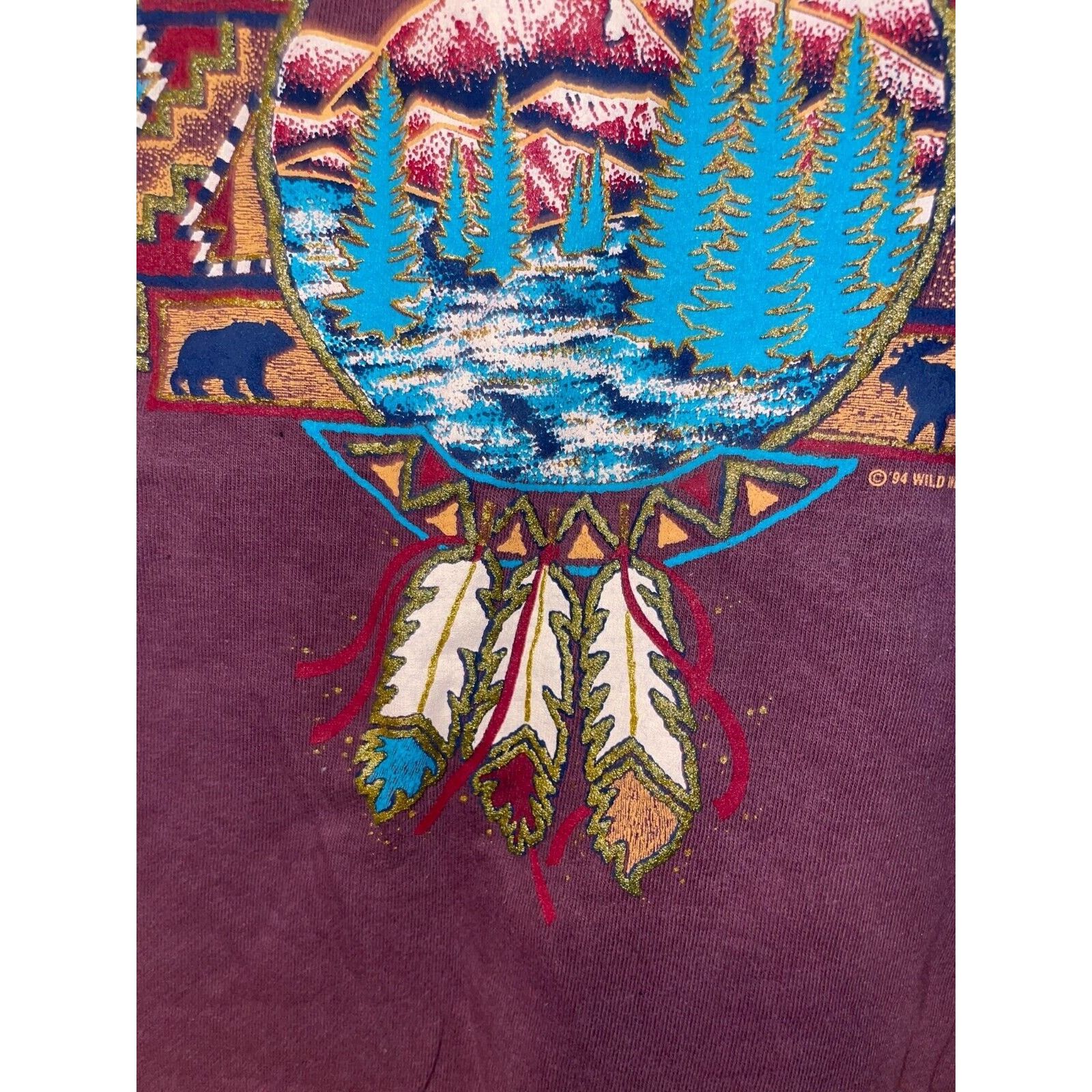 Vintage Vintage Black Hills Shirt South Dakota Bison Animal Tee 90s Size US L / EU 52-54 / 3 - 5 Thumbnail