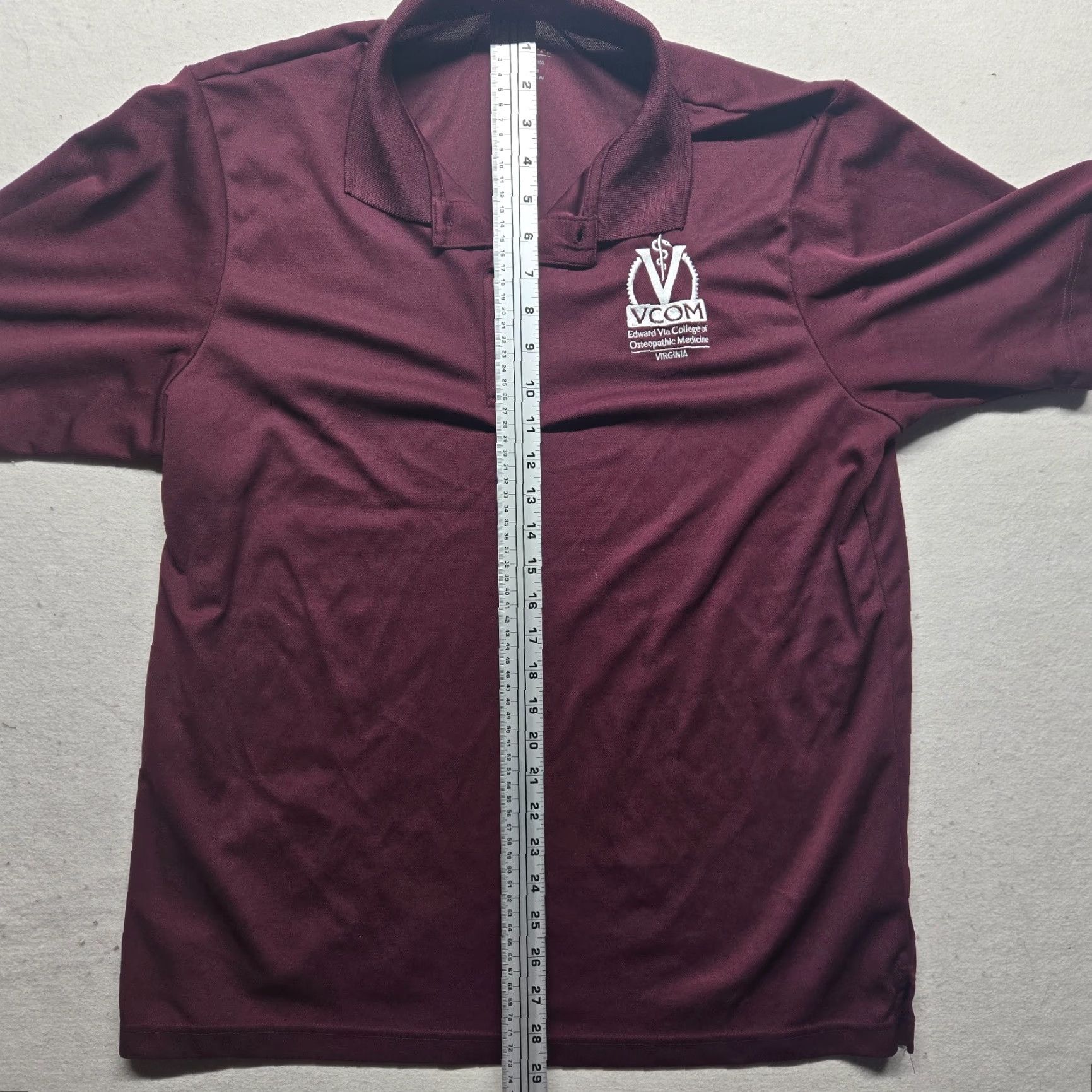 Vintage VCom Edward Via College of Osteopathic Medicine Red Polo Shirt Adult L Large Shirt Mens Red Logo Embroidered, Logo 90s? Size US L / EU 52-54 / 3 - 6 Thumbnail