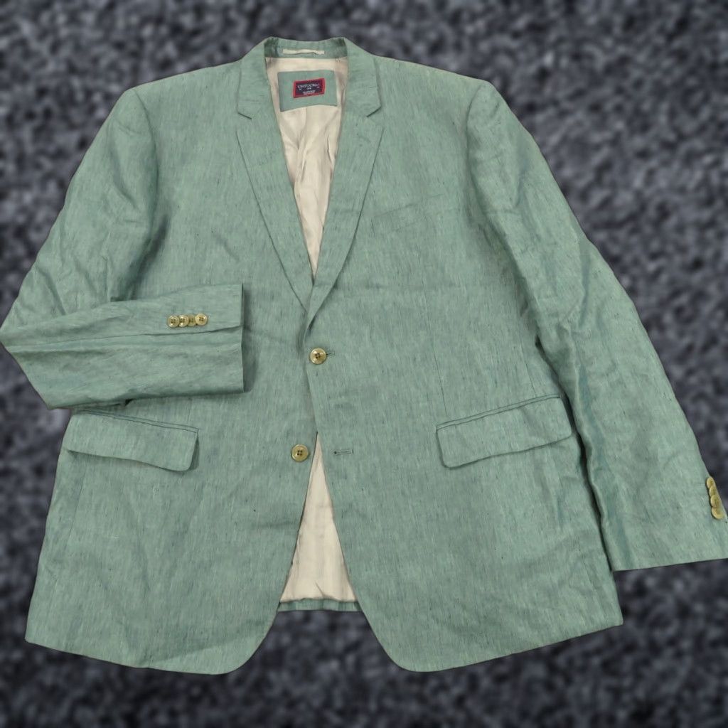 UNTUCKit Blazer 46R Linen Silk Dino Filarte Fabric Half Canvas Sport Coat Jacket