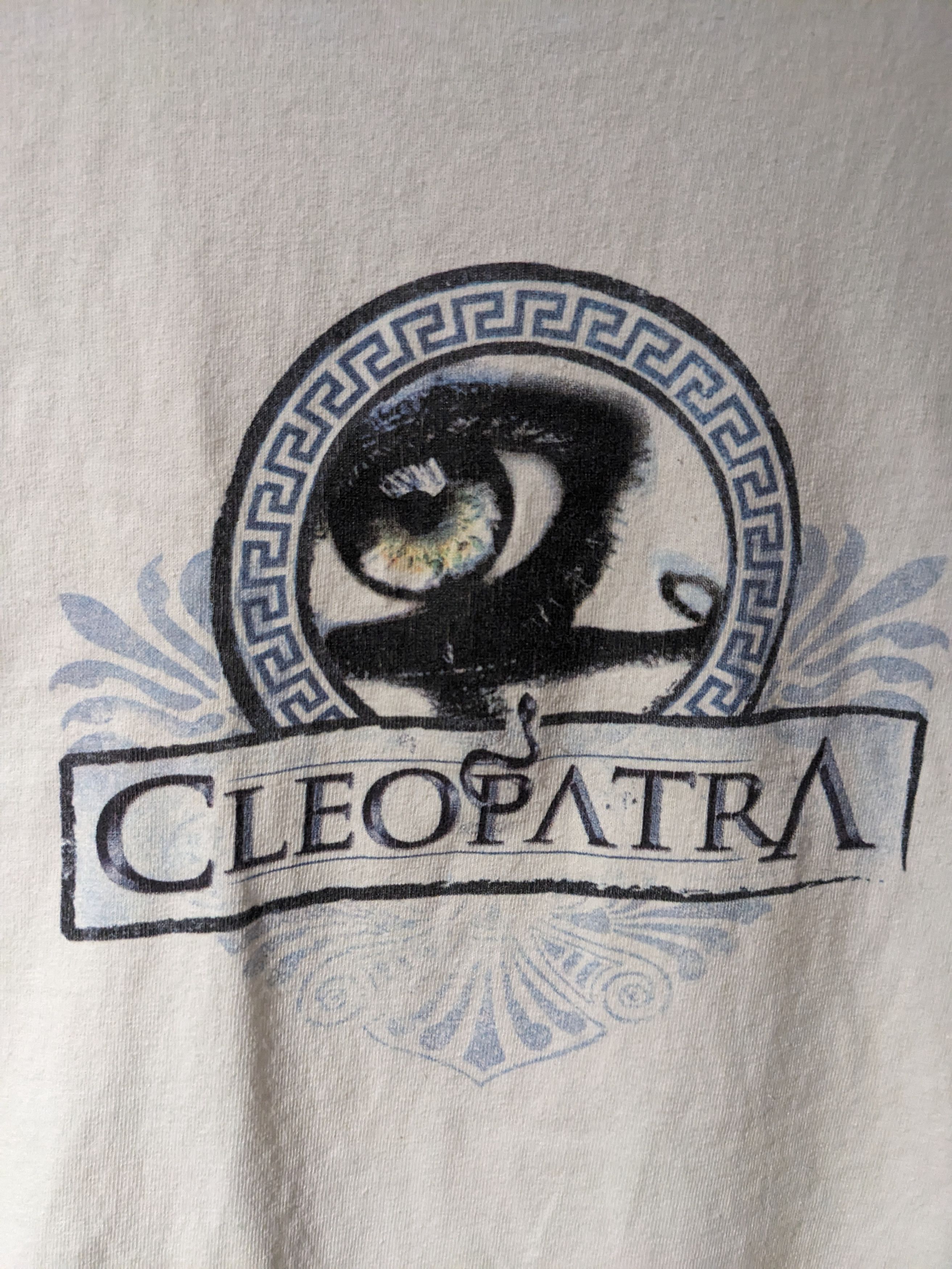 Gildan × Vintage Vintage Y2K Cleopatra Pharaoh Eye Egypt White Medium T-Shirt Size US M / EU 48-50 / 2 - 2 Thumbnail