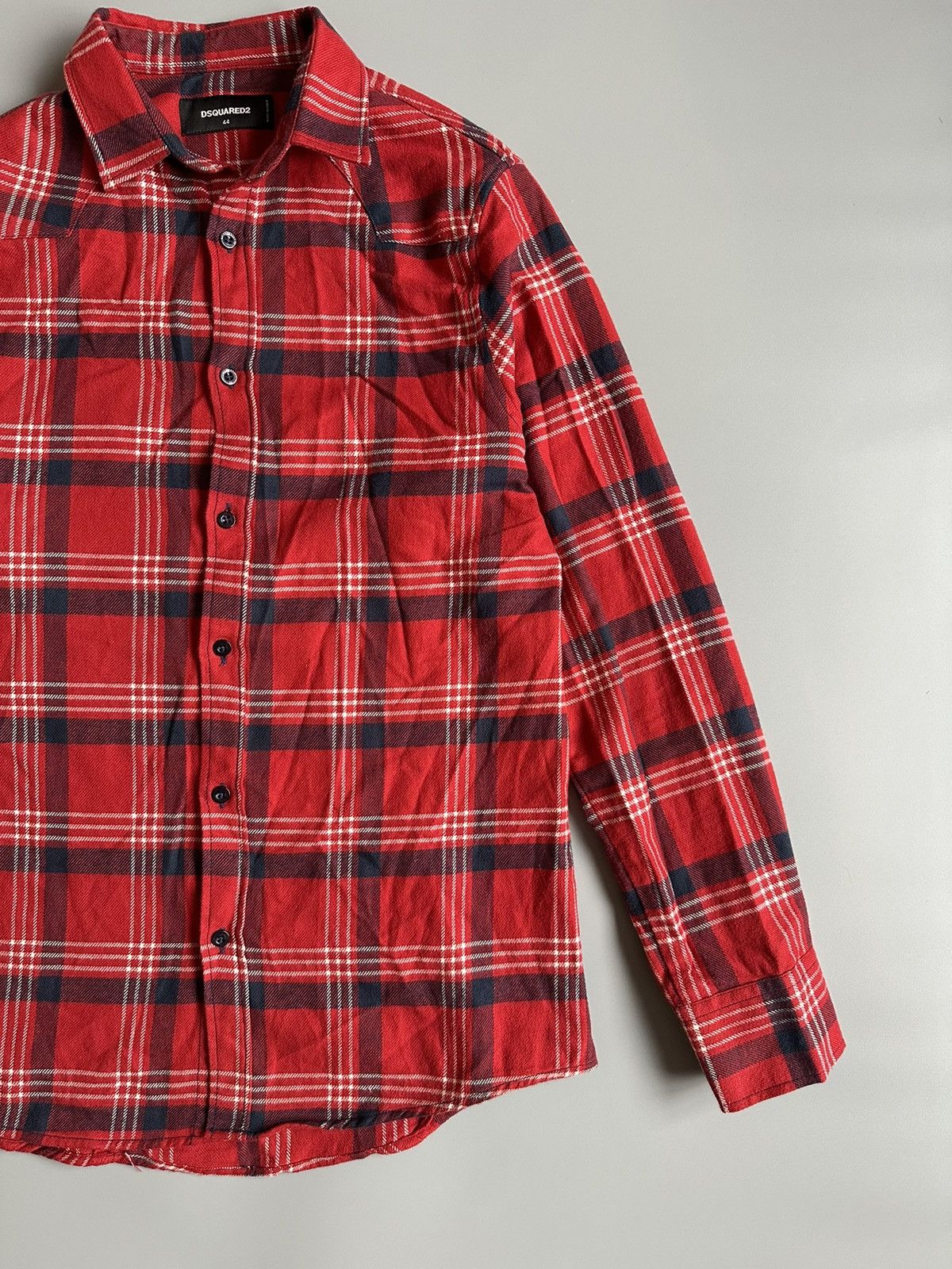 Dsquared2 Dsquared2 Button up Shirt Size 44 Flannel Plaid Long Sleeve Size US S / EU 44-46 / 1 - 3 Thumbnail