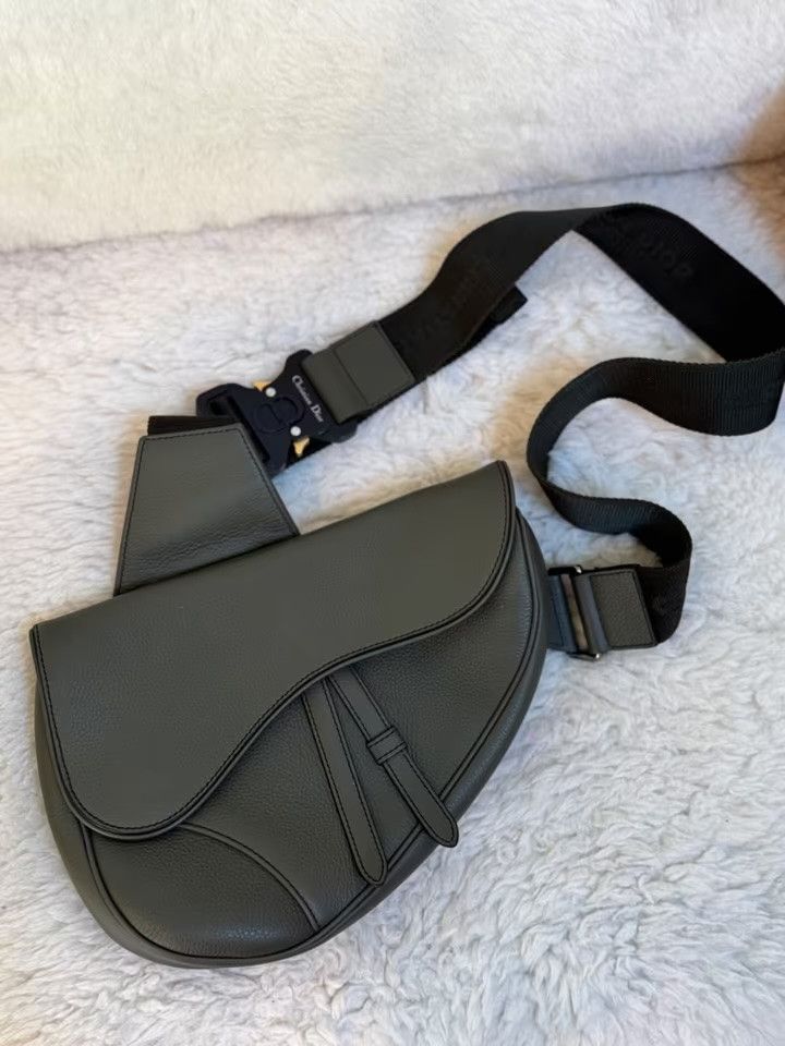 Christian Dior Monsieur Christian Dior Saddle Bag (Olive) Size ONE SIZE - 3 Thumbnail