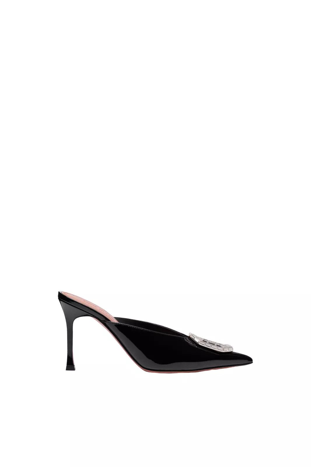 AMINA MUADDI Camelia 90 B/W Patent Mules New/Auth