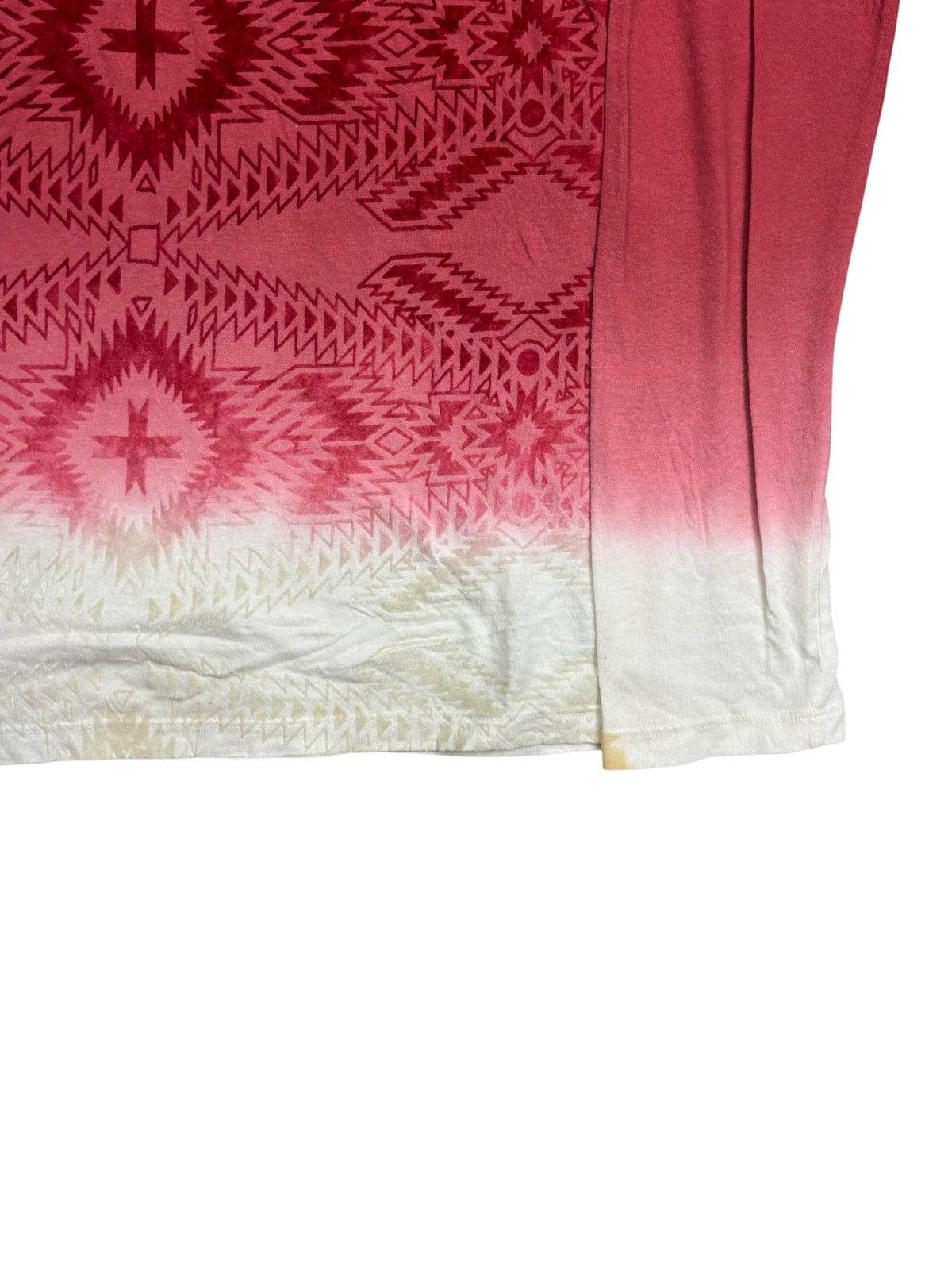JACKROSE 2000s Jackrose - Red Blood Gradient Ethnic V-Neck Longsleeve Size US M / EU 48-50 / 2 - 4 Thumbnail