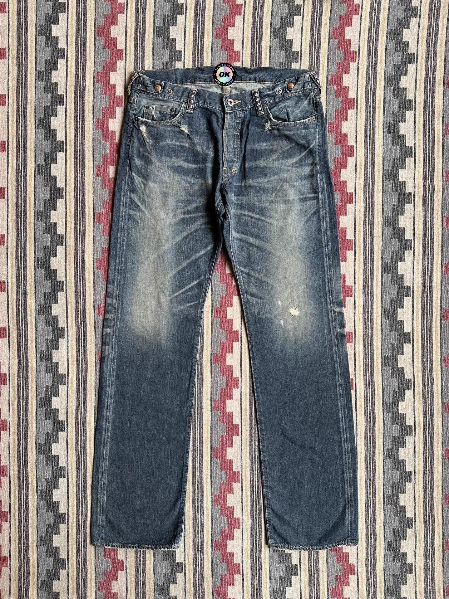 Prps Blue Denim Jeans with Distressed Details Size 34 Size US 34 / EU 50 - 1 Thumbnail