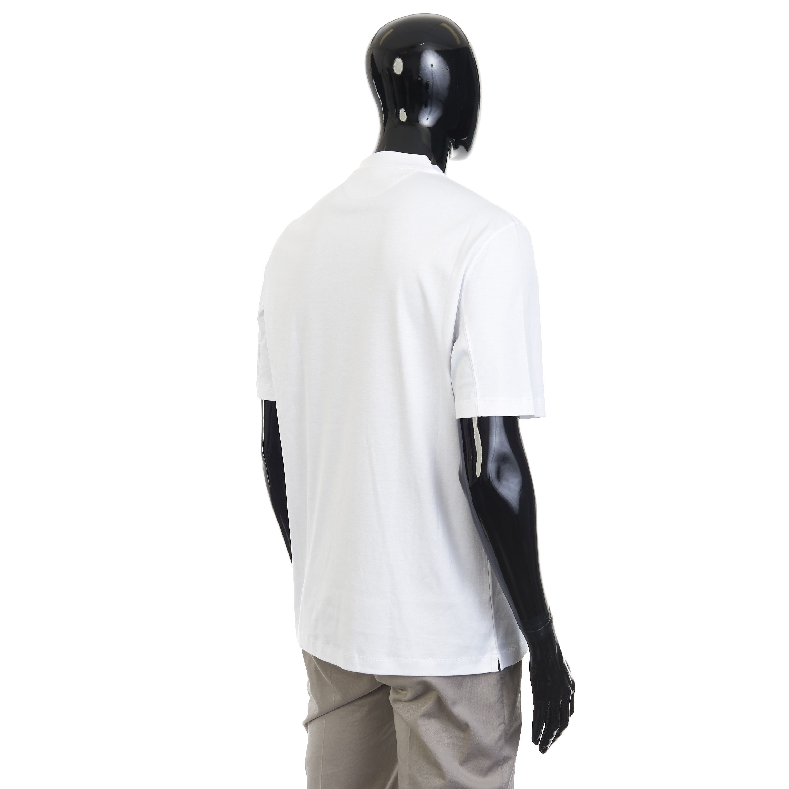 Brunello Cucinelli White Cotton Jersey V-Neck Tshirt Size 3XL Size US XXL / EU 58 / 5 - 6 Thumbnail