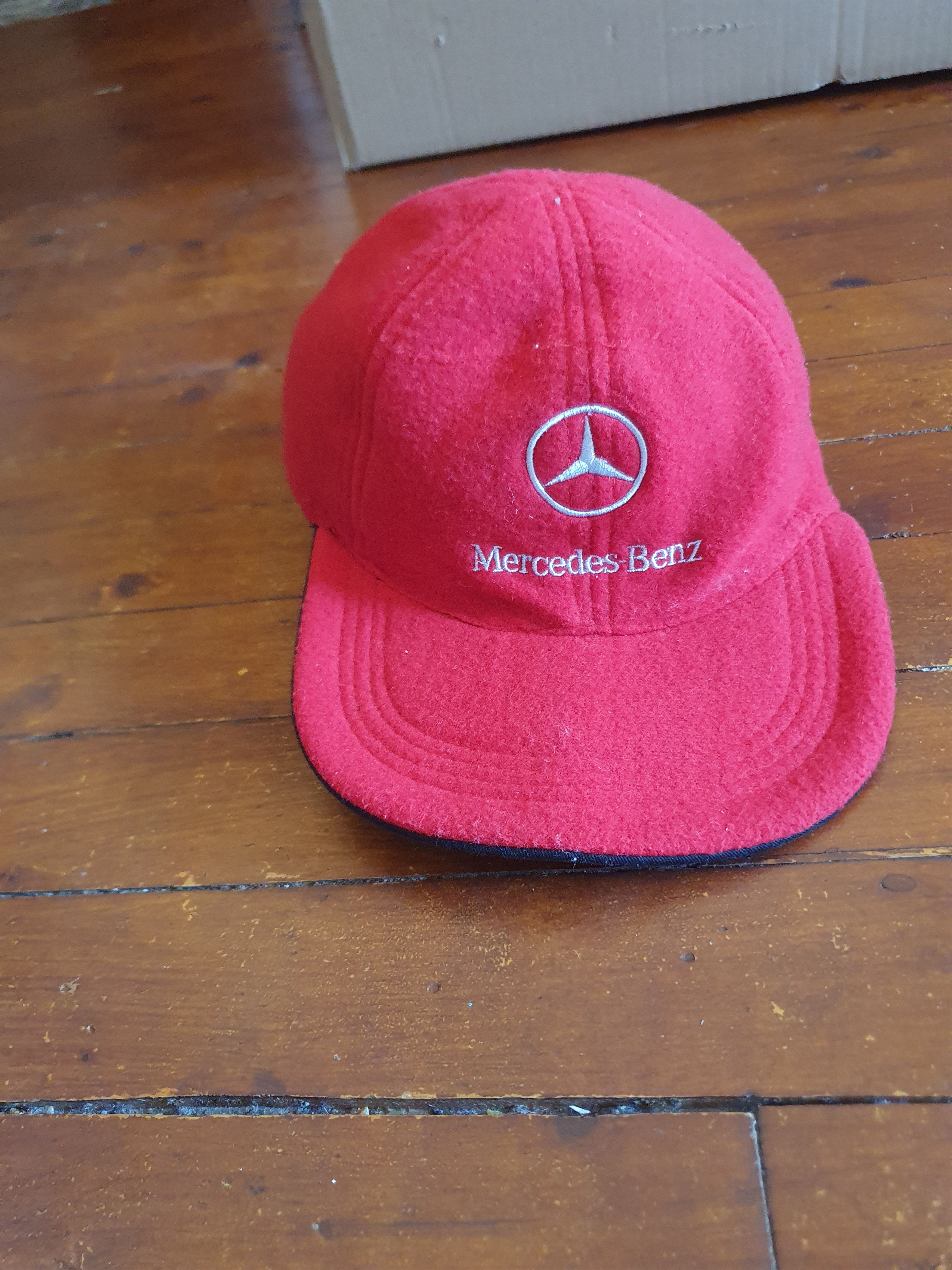 Mercedes-Benz × Vintage Mercedes Benz Vtg Reversible Racing Fleece Strapback Hat Cap Size ONE SIZE - 5 Thumbnail