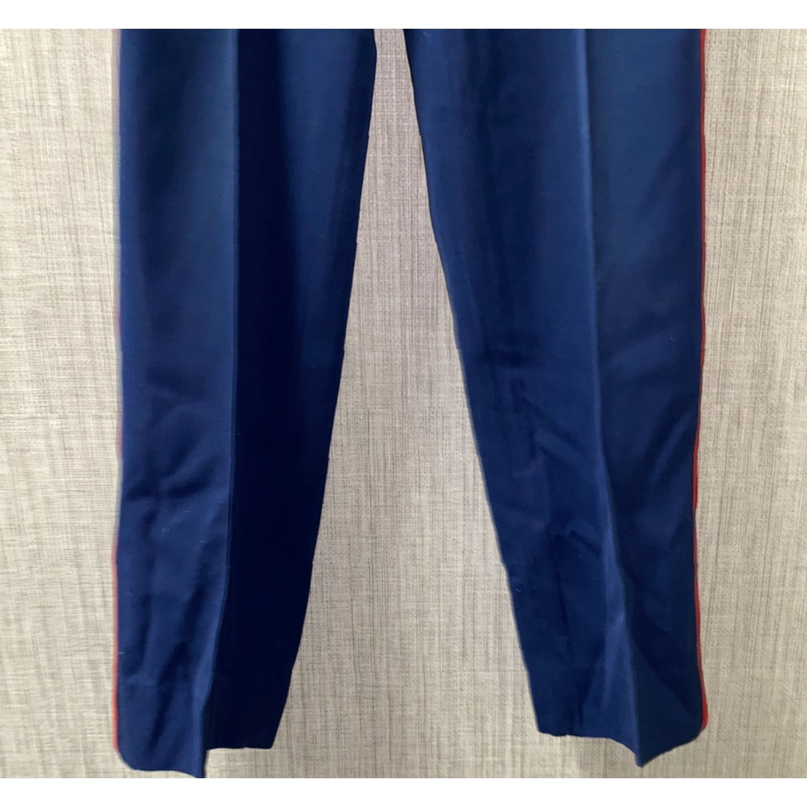 Vintage VINTAGE Unbranded Wool Pants Zip Fly Men 31x34.5 Casual Blue Red 90s Mens Regular Waist 31 Inseam 34.5 In Size US 31 - 3 Thumbnail
