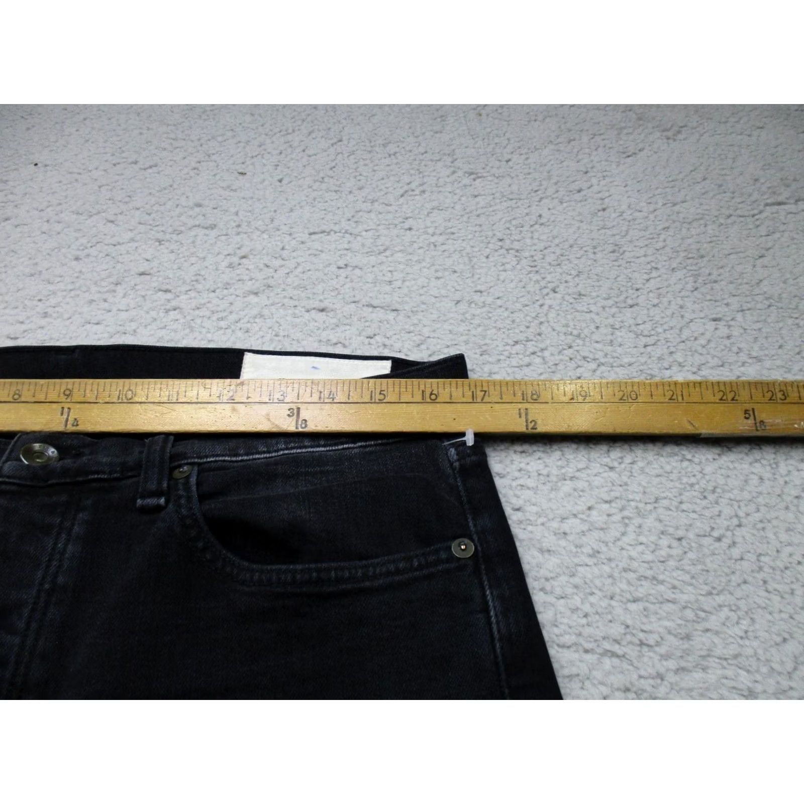 Rag & Bone rag & bone New York Jeans Mens 34x32 Black Skinny Fit Button Fly Stretch Denim Size US 34 / EU 50 - 4 Thumbnail