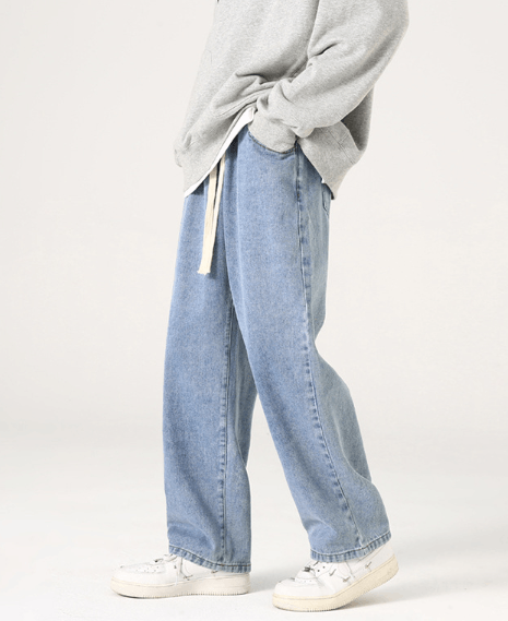 Japanese Brand × Jean Japanese retro washed distressed wide-leg jeans for men Size US 34 / EU 50 - 5 Thumbnail