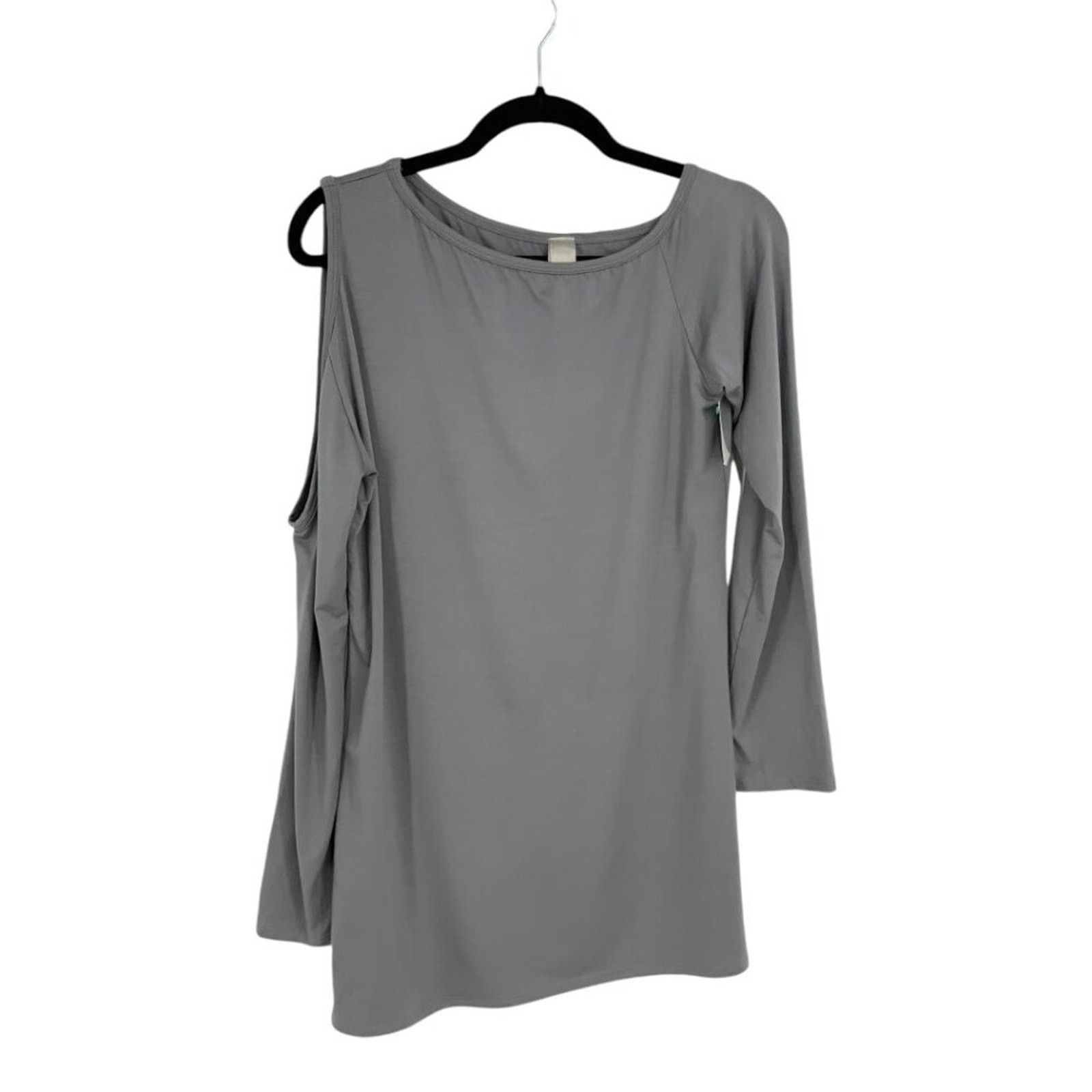 Other Go Couture Cold Shoulder Top Gray Size Large NWOT $118 MSRP Size L / US 10 / IT 46 - 2 Thumbnail
