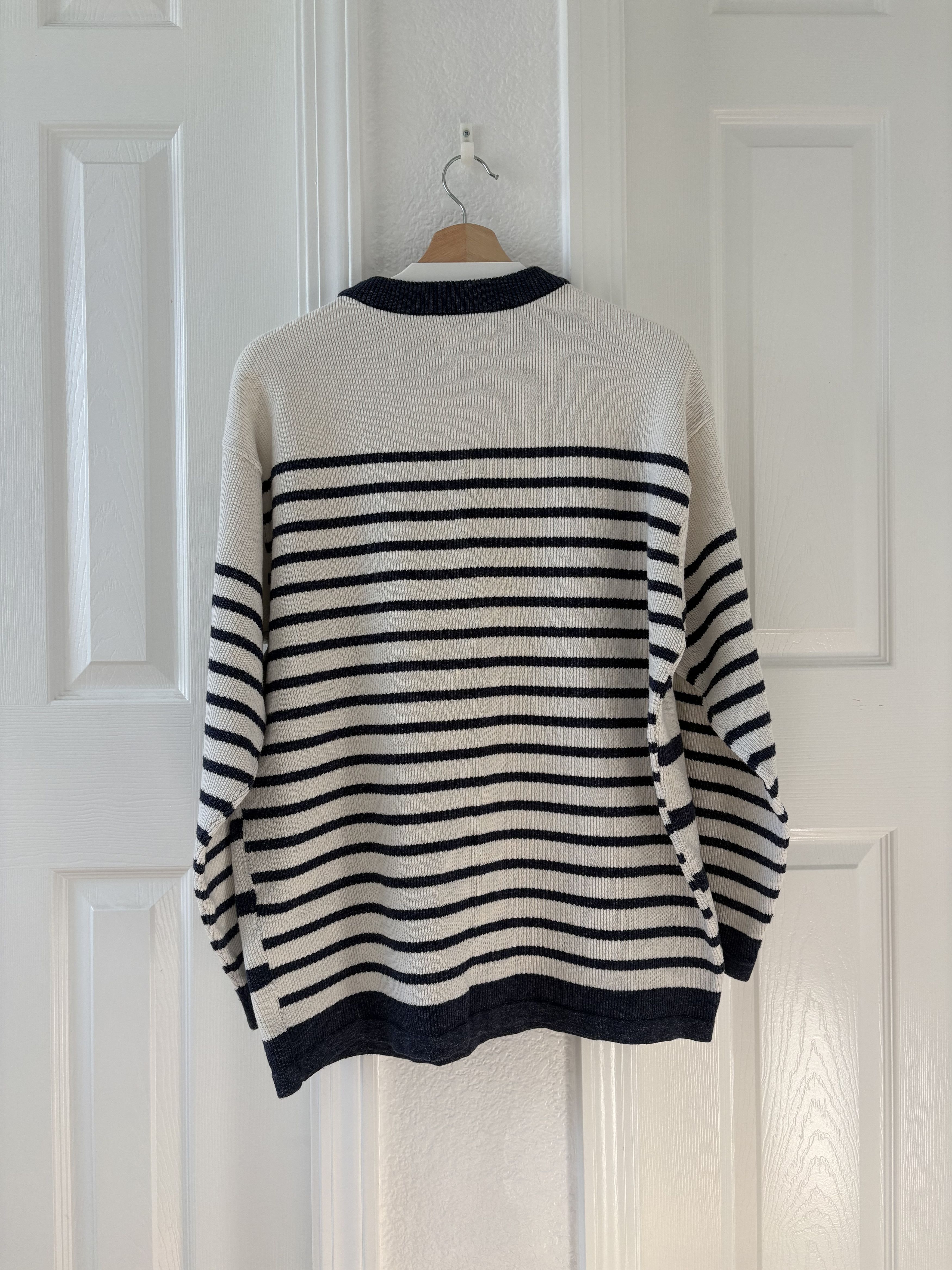 Pilgrim Surf + Supply White Stripe Sweater Size US M / EU 48-50 / 2 - 1 Thumbnail