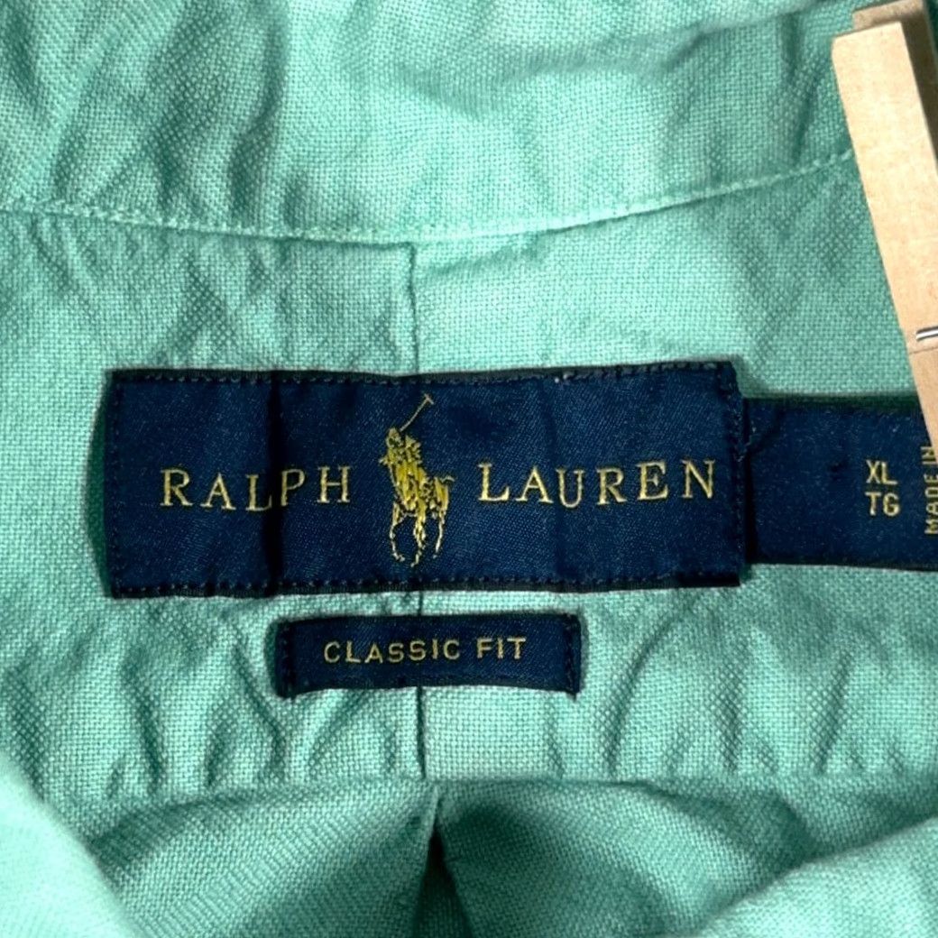 Ralph Lauren Ralph Lauren Shirt Adult XL Green Classic Fit Preppy Pony Logo Cotton Button-Up Shirt - Polo Size US XL / EU 56 / 4 - 5 Thumbnail