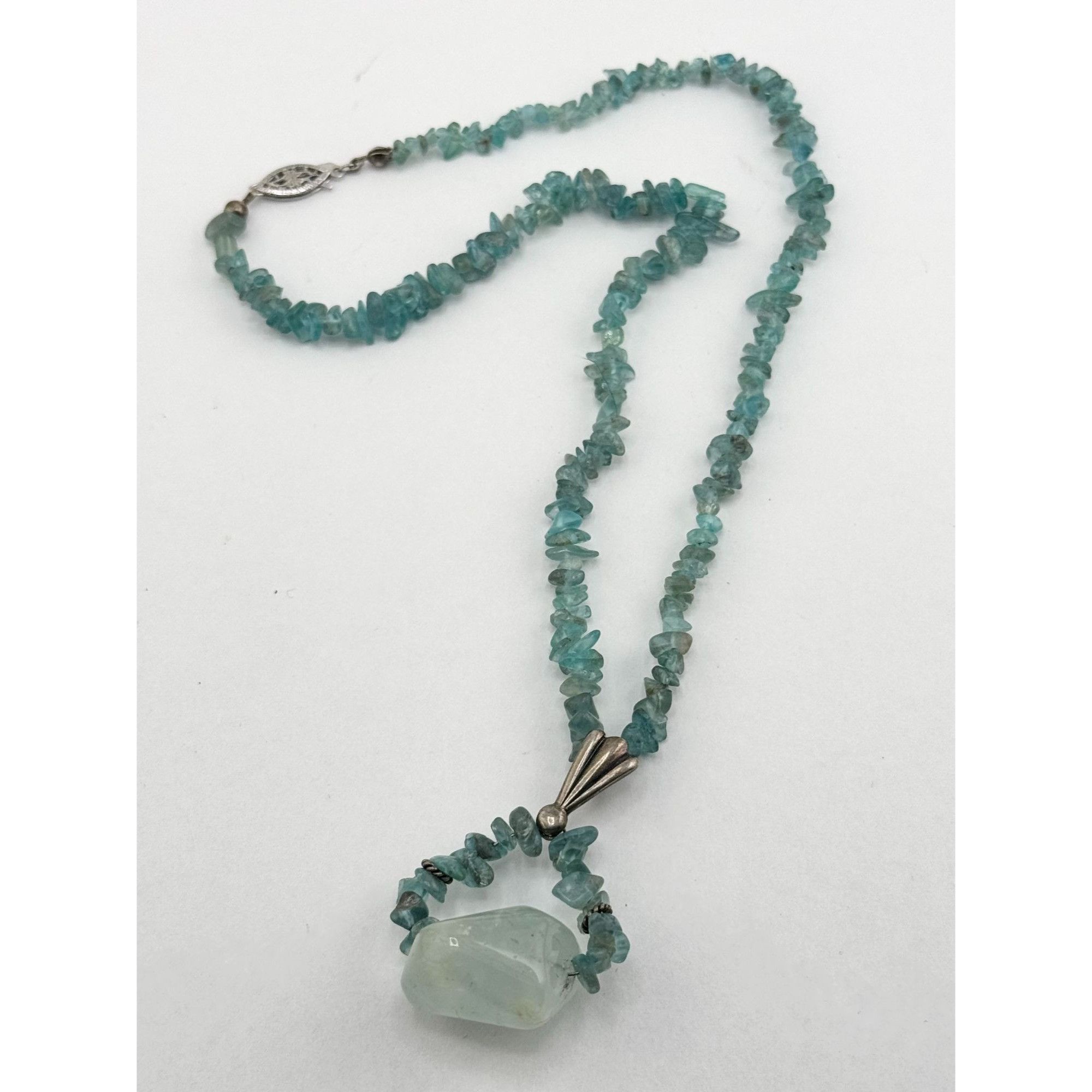 Vintage Vintage Sterling Silver 925 Semi Precious Aqua Spinel Gemsto Size ONE SIZE - 1 Thumbnail