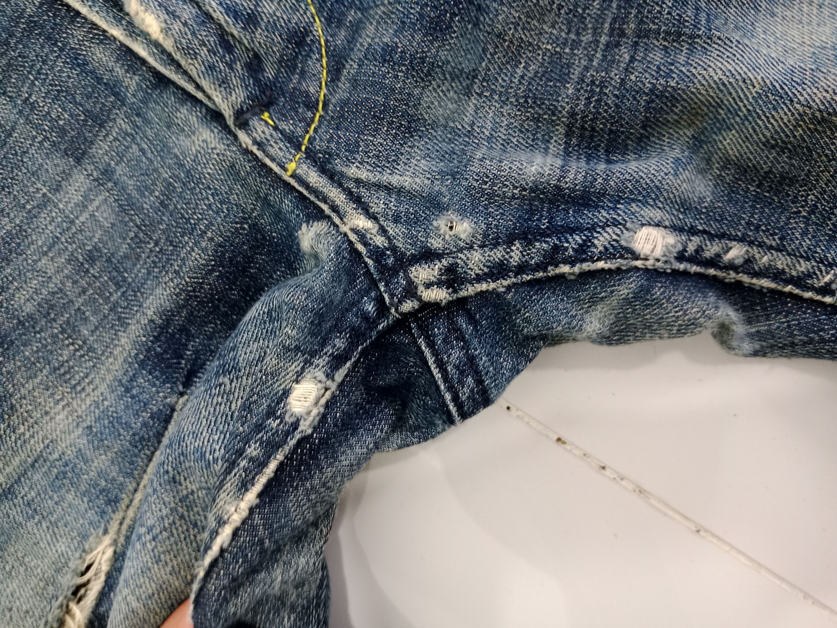 Energie ENERGIE Distressed Jean's Blue Denim Fly Button Size US 33 - 11 Thumbnail