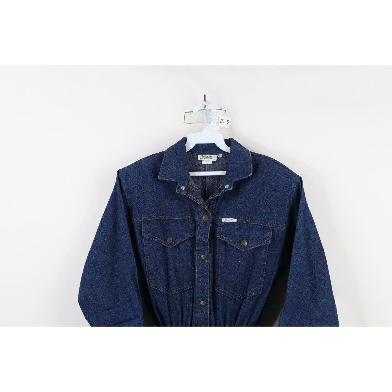 Vintage Vintage 80s 90s Streetwear Faded Long Sleeve Denim Dress Size M / US 6-8 / IT 42-44 - 2 Thumbnail