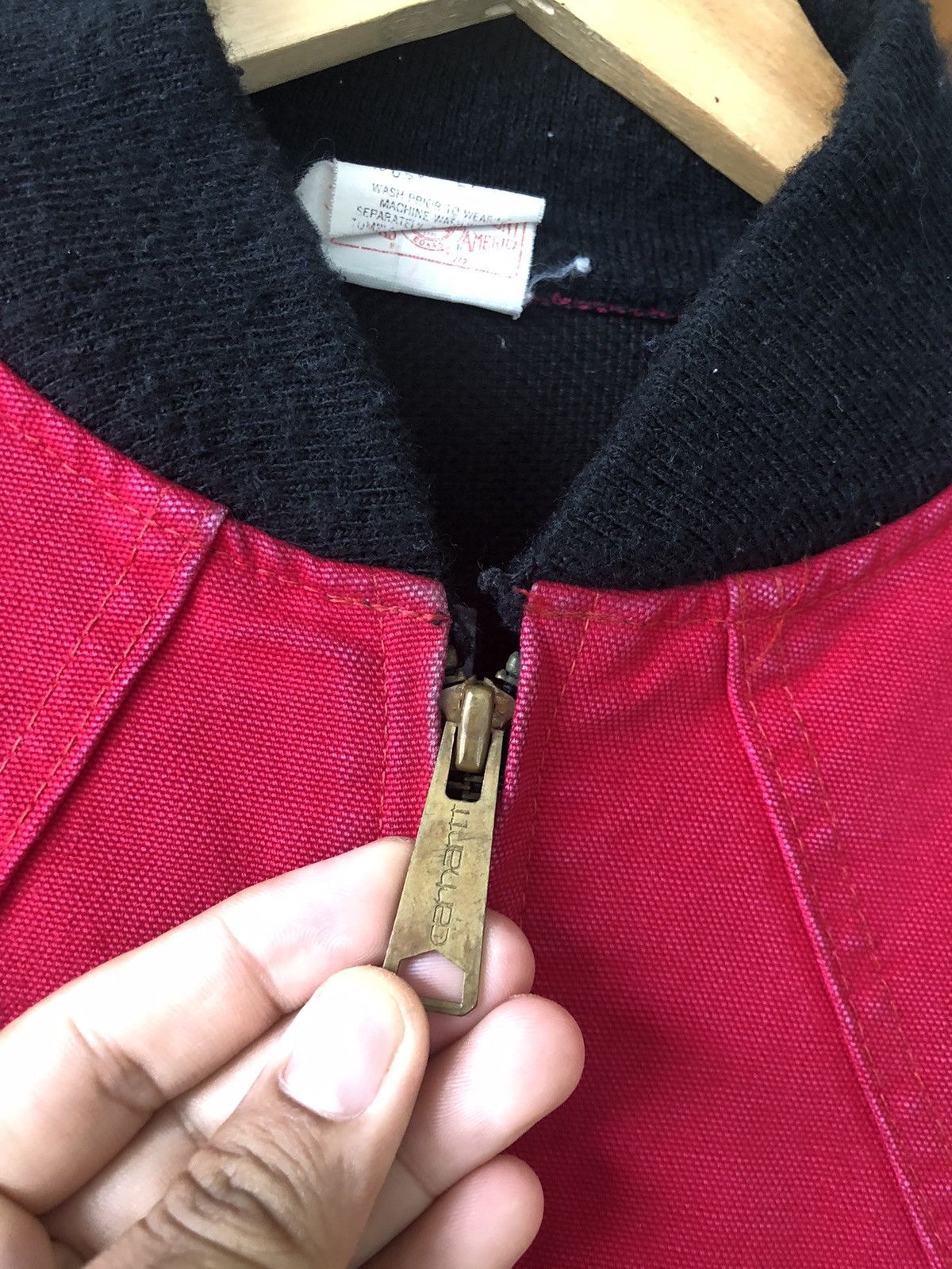 Carhartt Rare❗️Vintage 90s Carhartt 100 Years Red Bomber Jacket Size US L / EU 52-54 / 3 - 7 Thumbnail