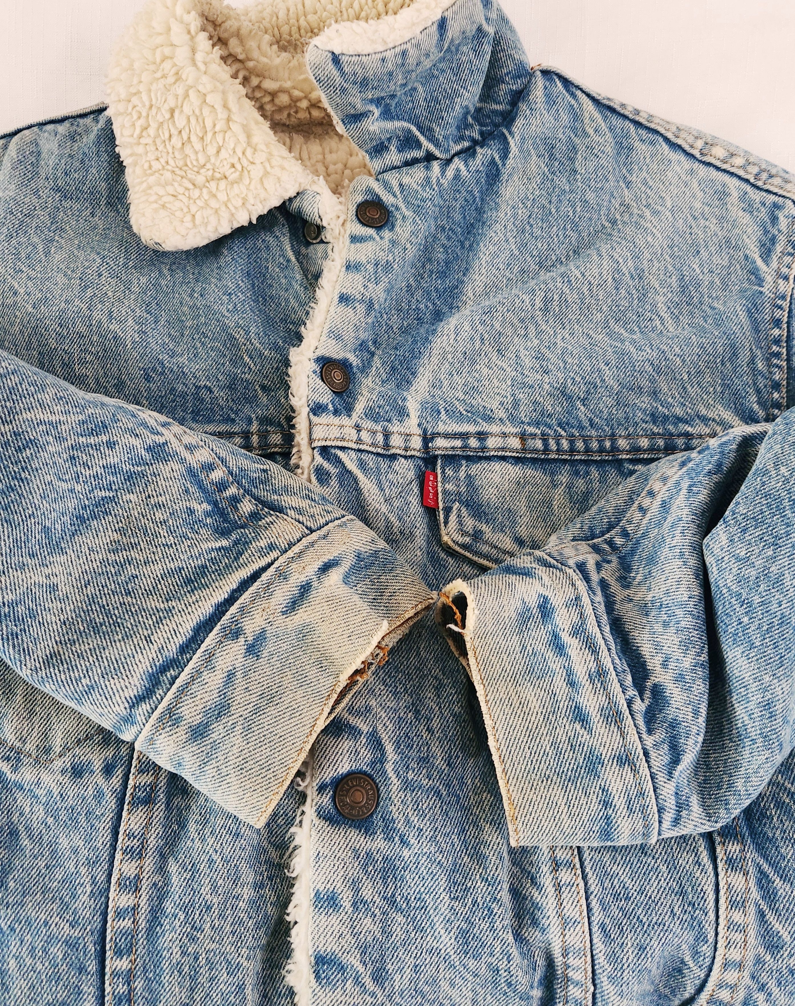 Levi's × Vintage LEVI'S TRUE VINTAGE SHERPA TRUCKER DENIM JACKET 1970S SZ 40 Size US M / EU 48-50 / 2 - 14 Thumbnail