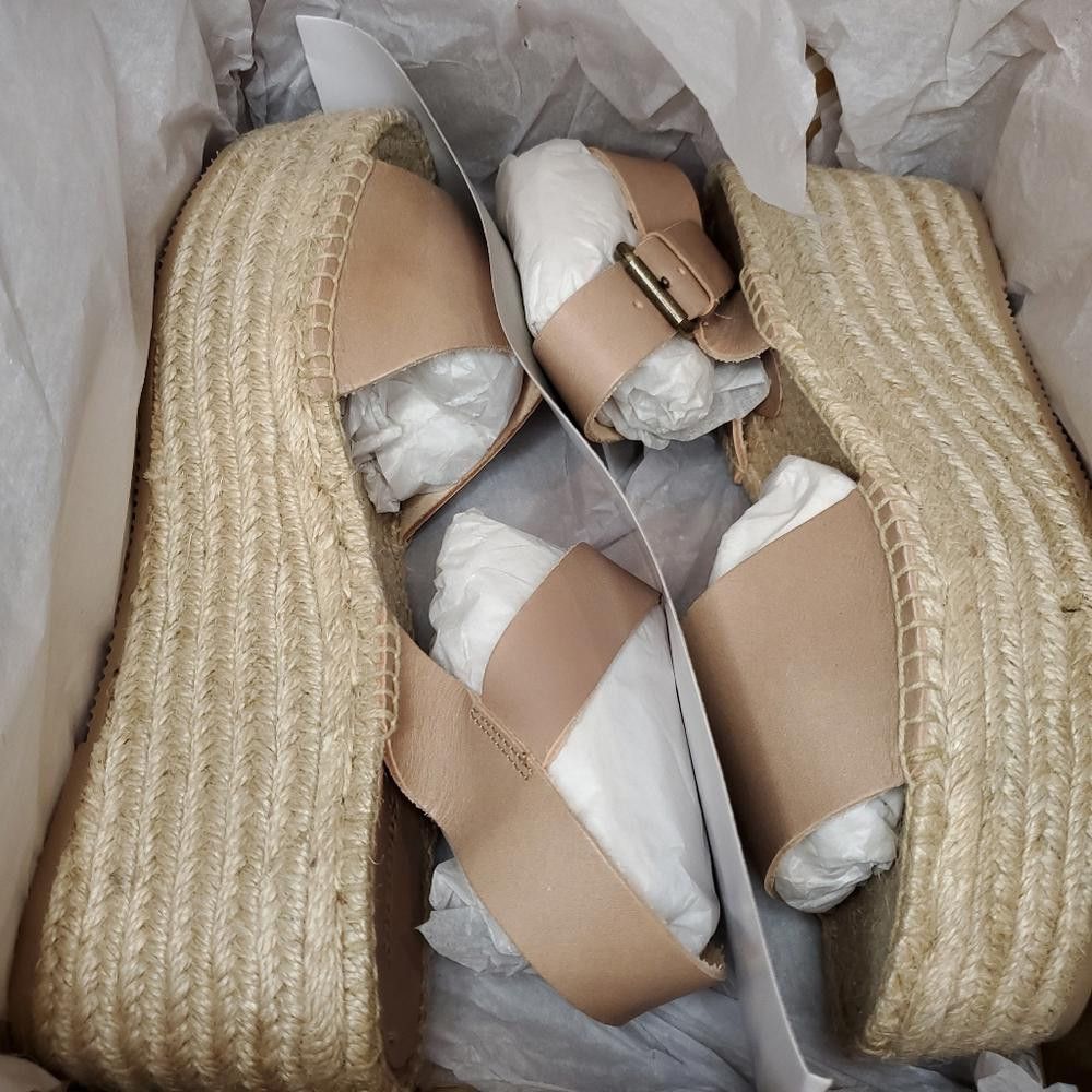 Soludos NIB! Soludos Dove Gray Minorca Platform Sandals Size US 11 / IT 41 - 11 Thumbnail