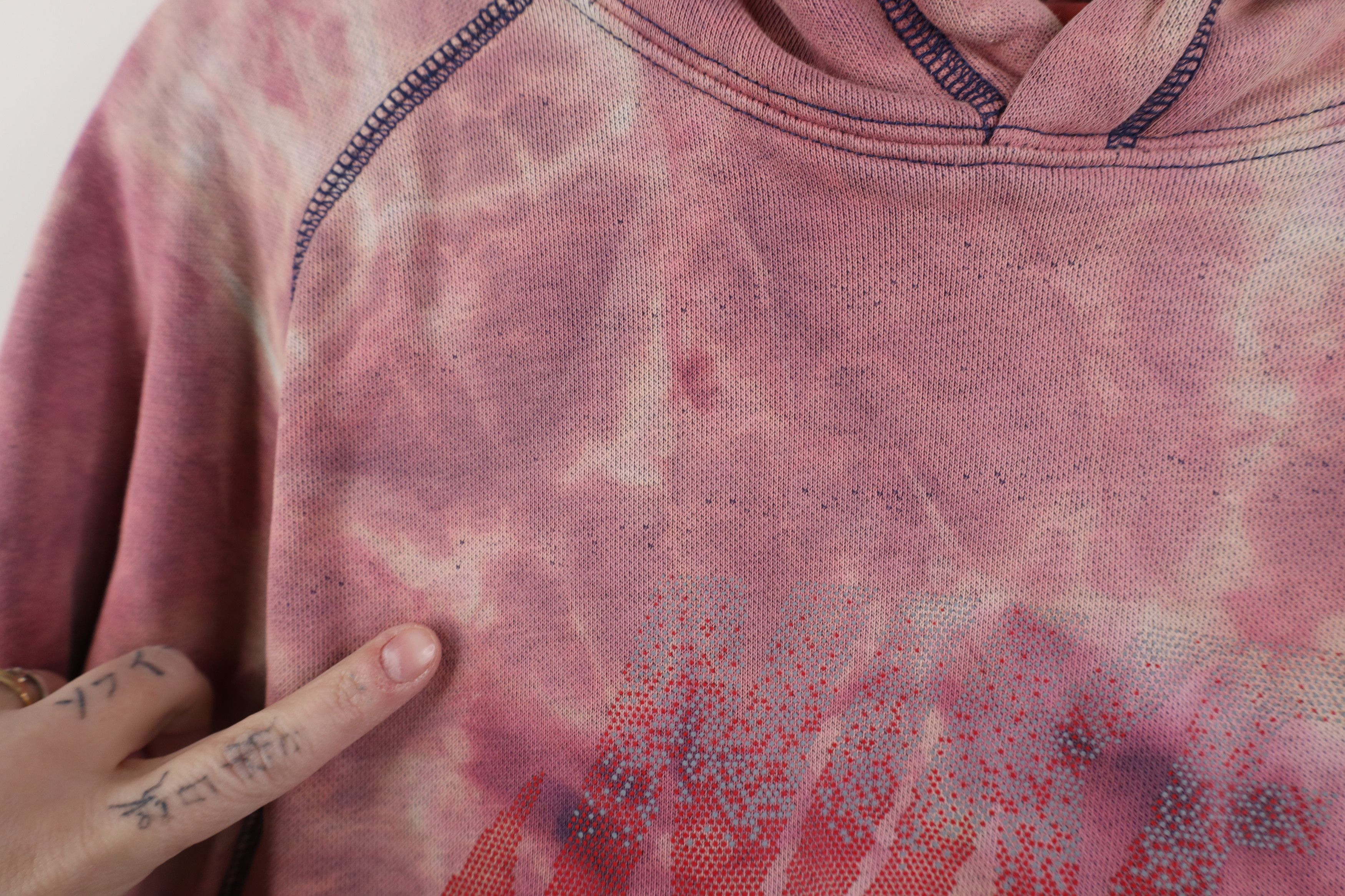 Nike Vintage Y2K Nike Big Swoosh Acid Wash Hoodie Sweatshirt Size US L / EU 52-54 / 3 - 5 Thumbnail