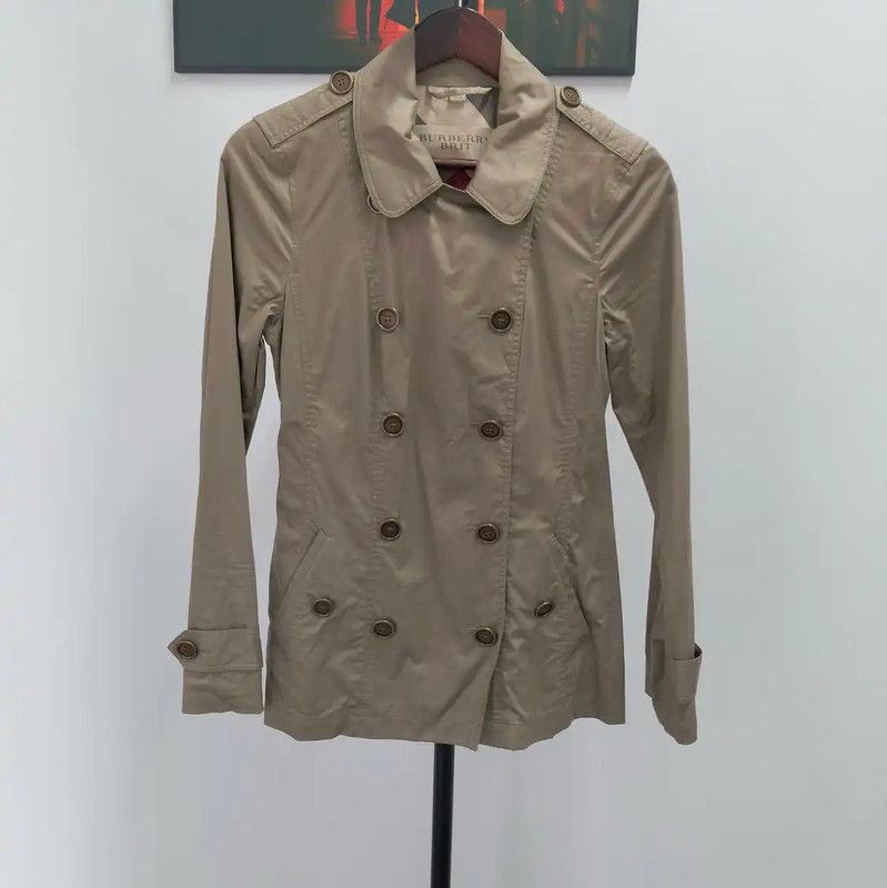 Burberry Burberry M Size Spring Autumn Light Beige Short Trench Size M / US 6-8 / IT 42-44 - 1 Thumbnail