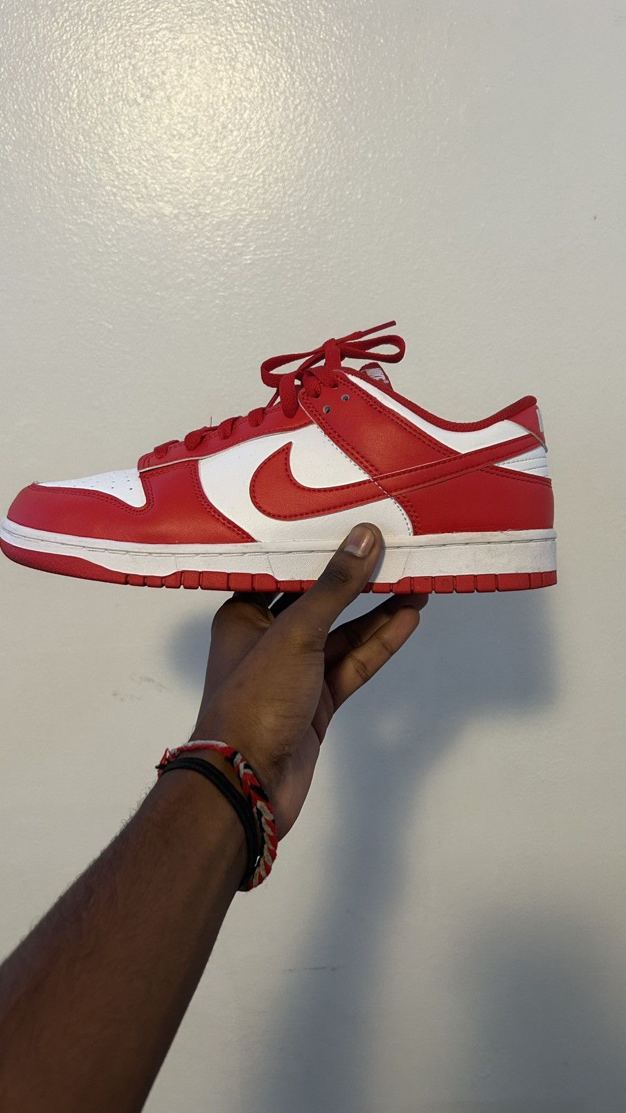 Nike Nike Dunk Low Retro White/University Red Sz 10 Size US 10 / EU 43 - 3 Thumbnail