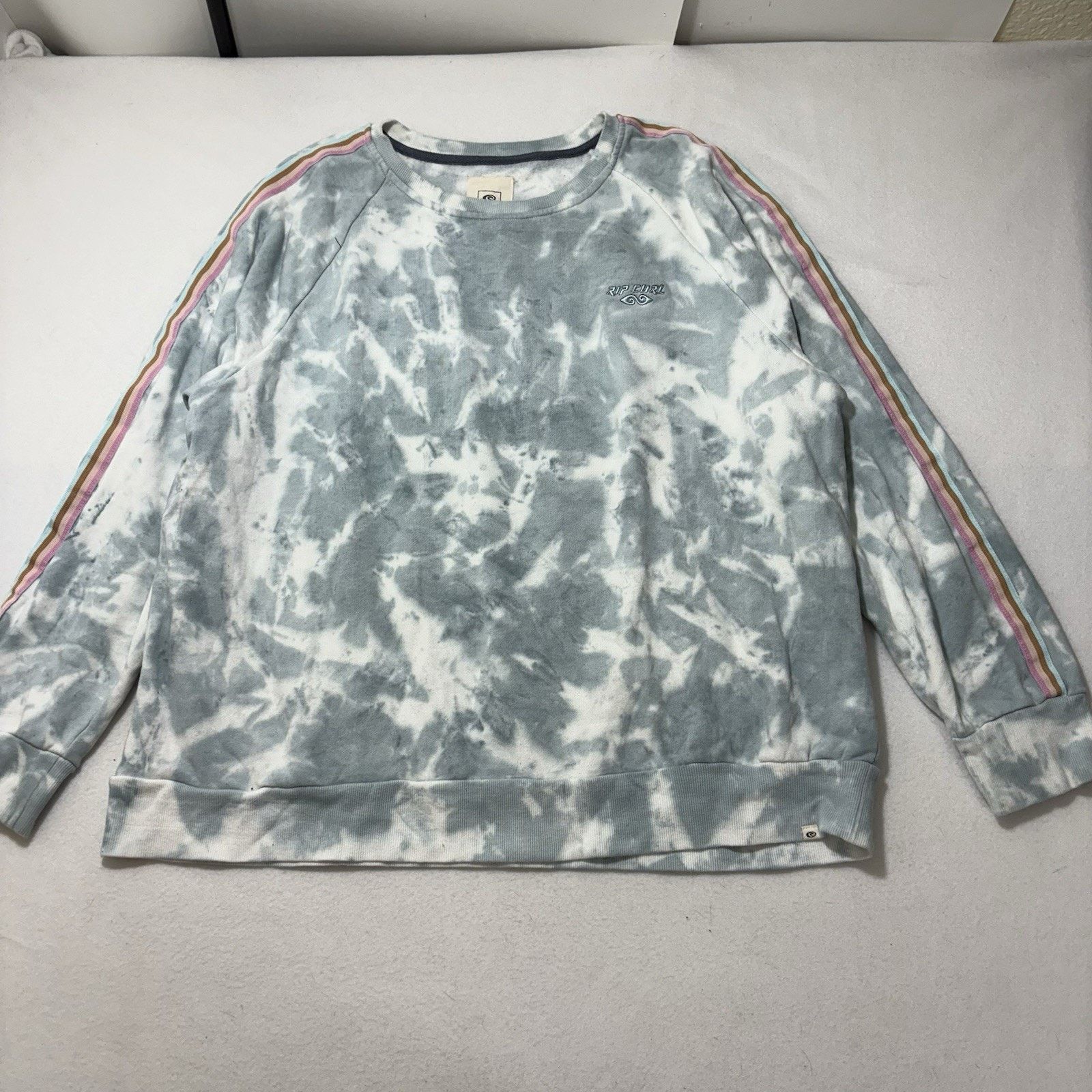 Rip Curl Rip Curl XL Crewneck Sweatshirt Light Blue Tie Dye Pullover Size XL / US 12-14 / IT 48-50 - 1 Thumbnail