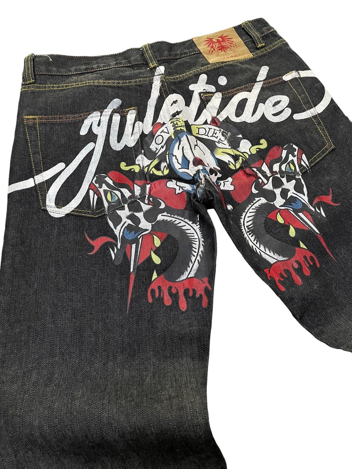 Hysteric Glamour × Japanese Brand × Maharishi Y2k Yuletide Japan Yakuza Tattoo Raw Jeans Size US 32 / EU 48 - 8 Thumbnail