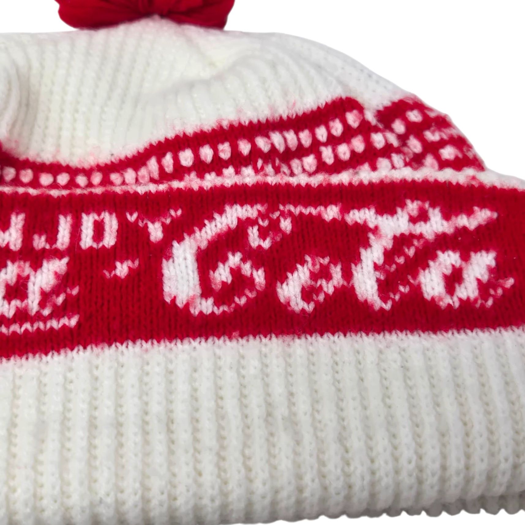 Vintage VINTAGE Coca Cola Beanie Hat Cap White & Red Knit Pom Pom Beanie Coca Cola Style Stretch Fit One Size Adults Womens Mens Girls Boys 1990s Size ONE SIZE - 6 Thumbnail