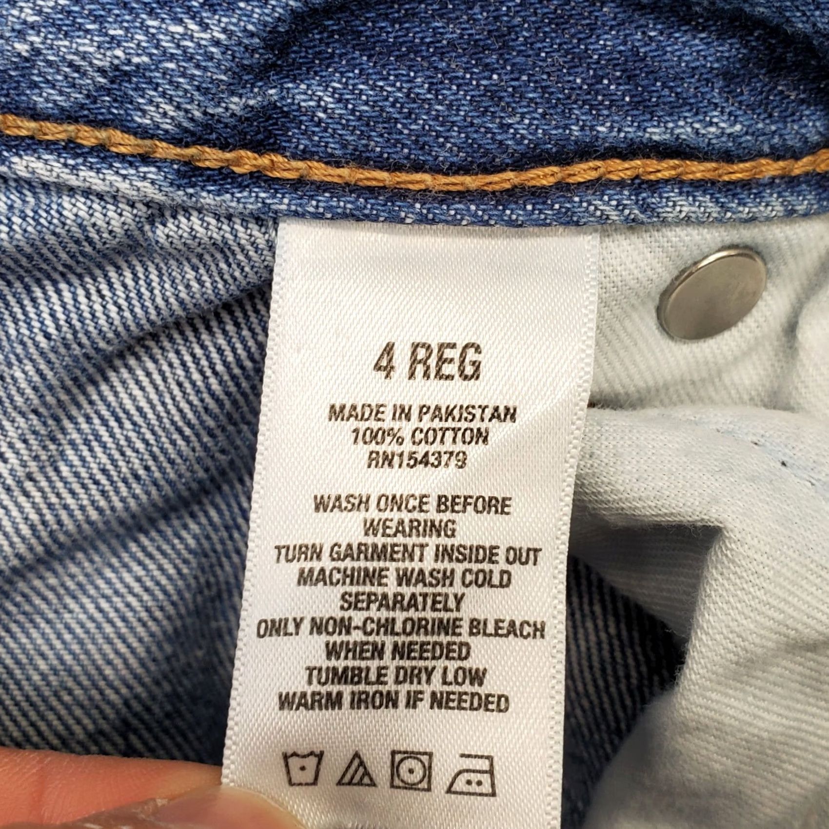 Vintage Aero Jeans Womens 4 Blue Denim High-Rise Skinny Distressed Raw Hem Denim Jeans Size 27" / US 4 / IT 40 - 8 Thumbnail