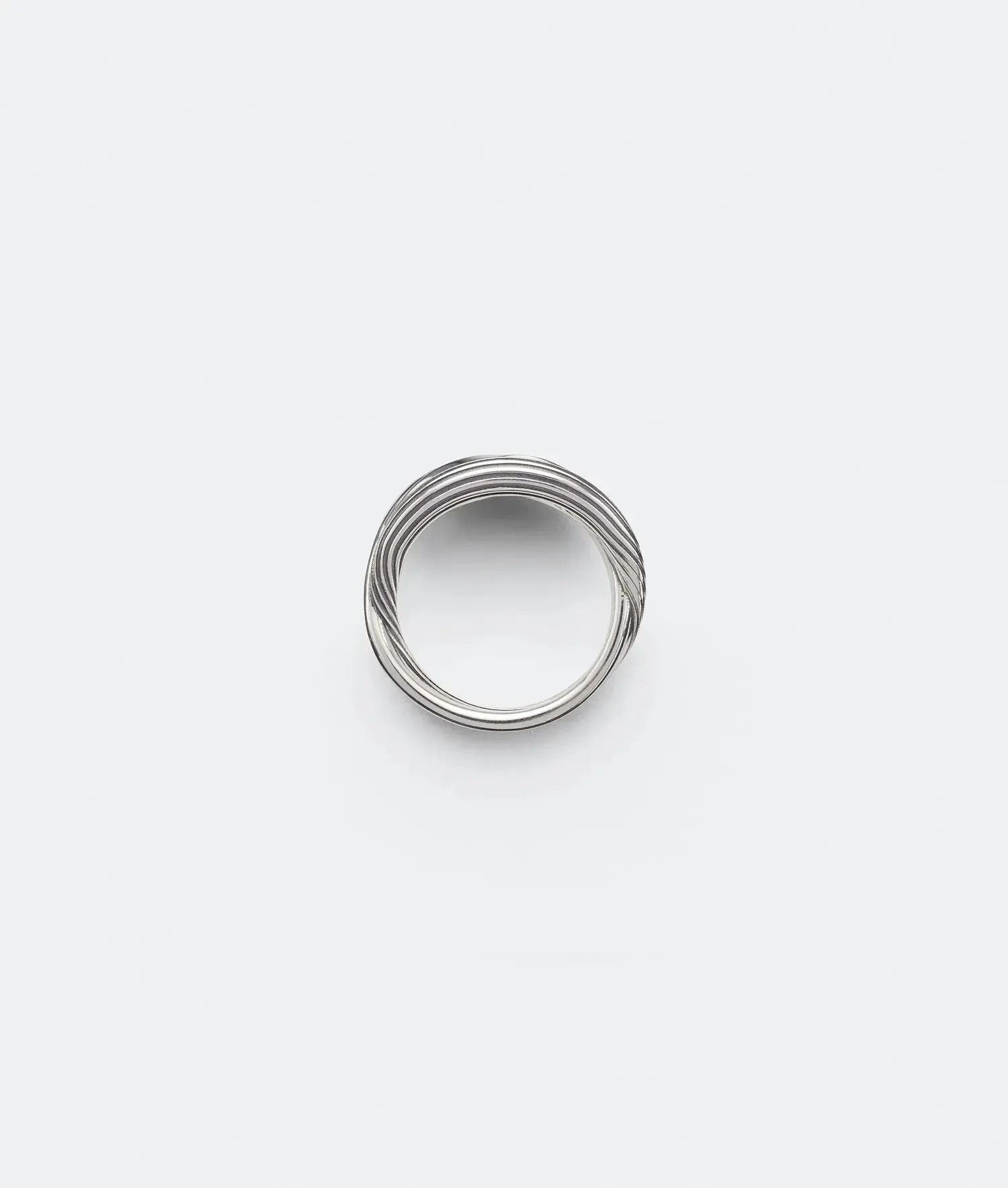 Bottega Veneta o1n1vont0425 Size: 13 / Trio Ring in Silver/Green Size ONE SIZE - 2 Thumbnail