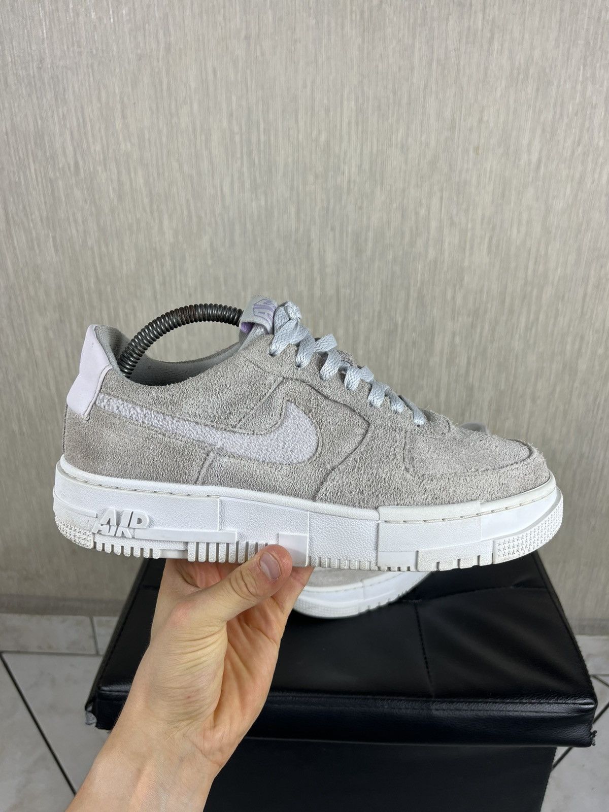 Nike Nike Air Force 1 one pixel suede velvet sneakers shoes lilac Size US 8.5 / EU 41-42 - 3 Thumbnail