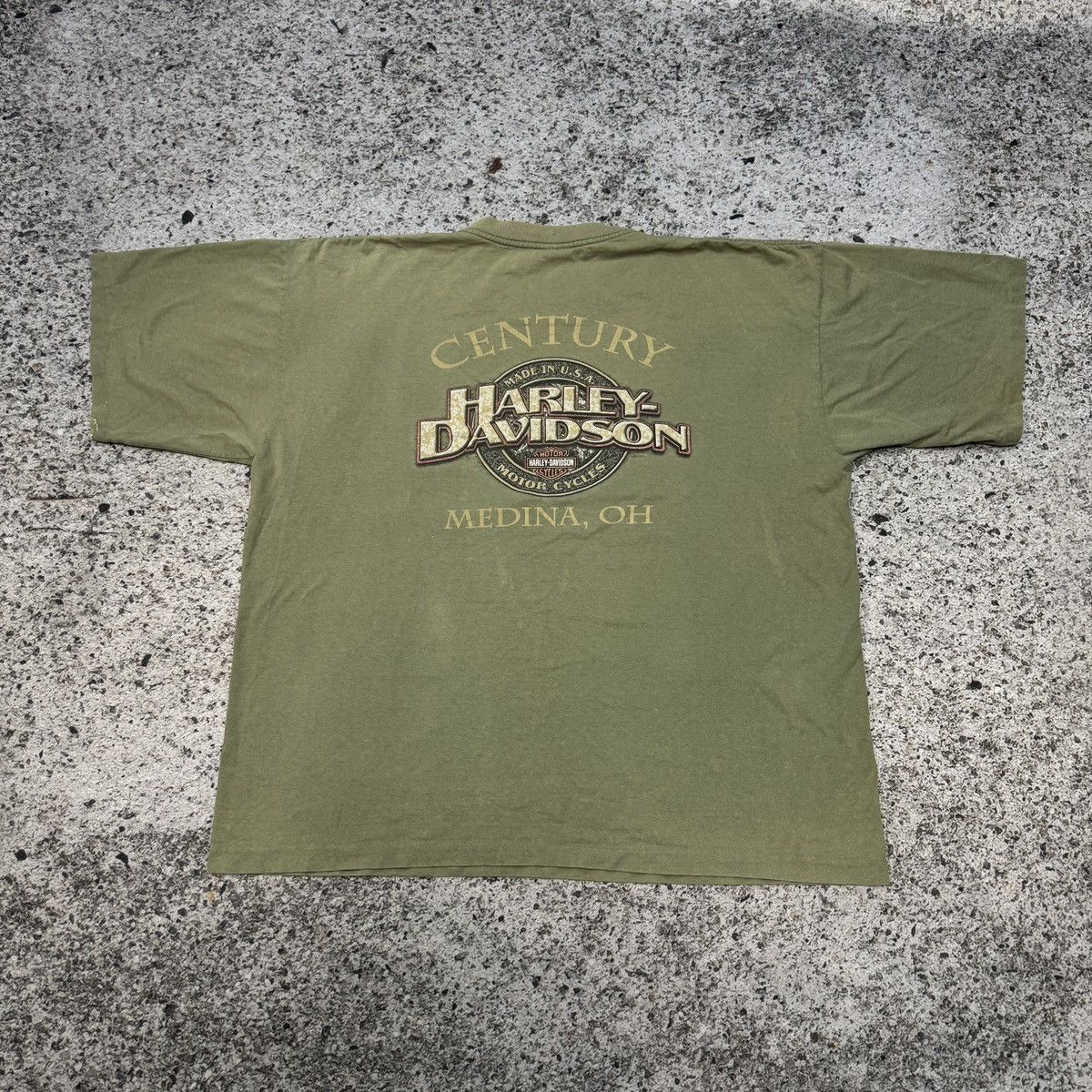 Harley Davidson Thrashed Faded Distressed Harley Shirt ERD Grunge Biker WCC Size US XXL / EU 58 / 5 - 5 Thumbnail