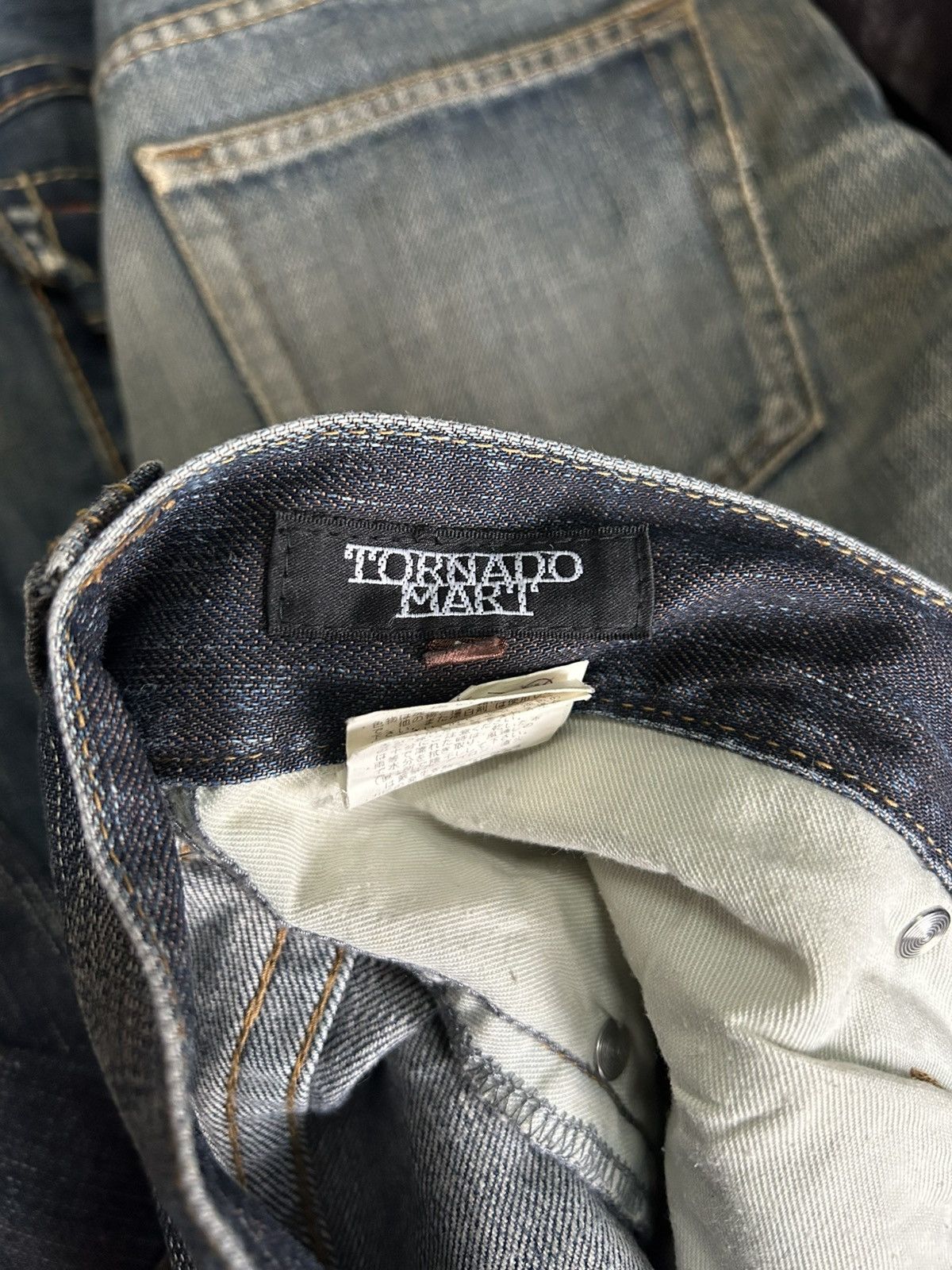 Tornado Mart Flared “ Tornado Mart “ Distressed Mudwash Jeans Size US 34 / EU 50 - 9 Thumbnail