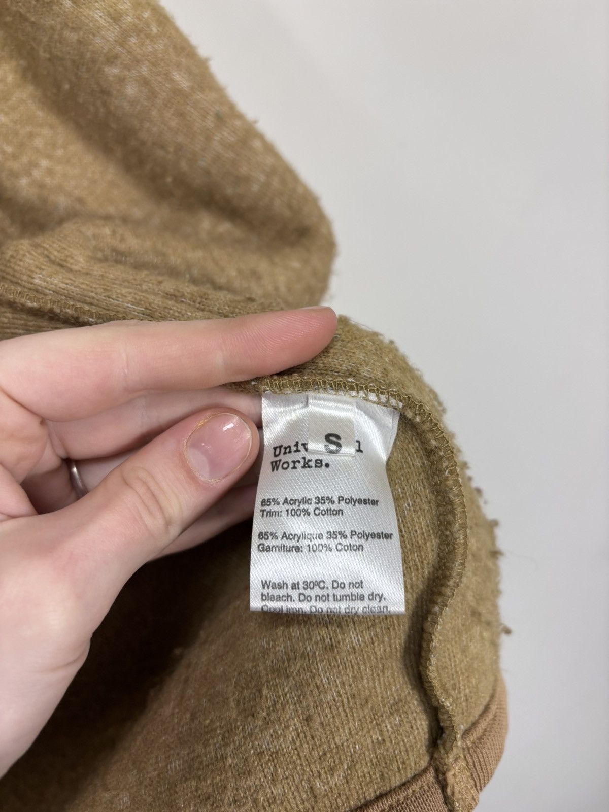 Universal Works Universal Works Lancaster Mountain Fleece Jacket Sand Unisex Size US S / EU 44-46 / 1 - 12 Thumbnail