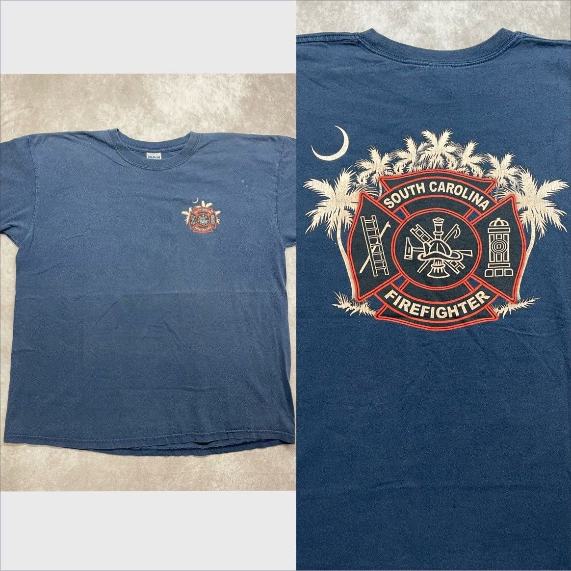 Other South Carolina Firefighter T-Shirt XL Maltese Cross Palmetto Size US XL / EU 56 / 4 - 1 Thumbnail