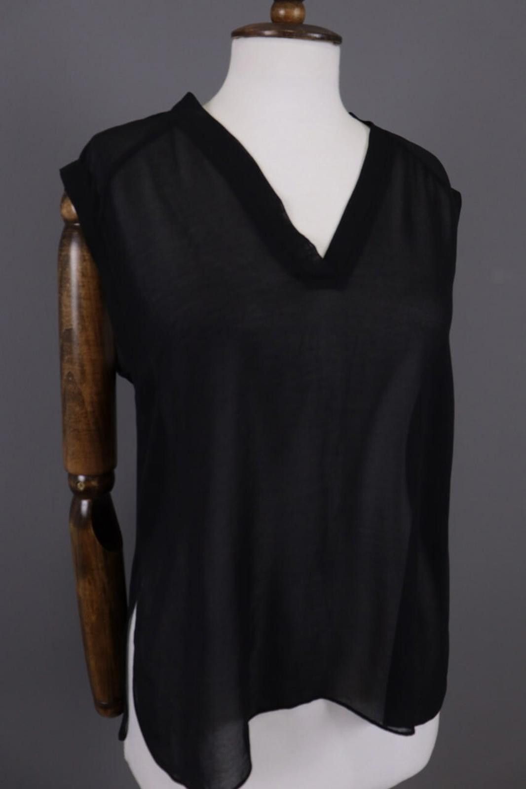 Alexander Wang T Alexander Wang Black V-Neck Stretch Top Shirt Size XS Size S / US 4 / IT 40 - 5 Thumbnail