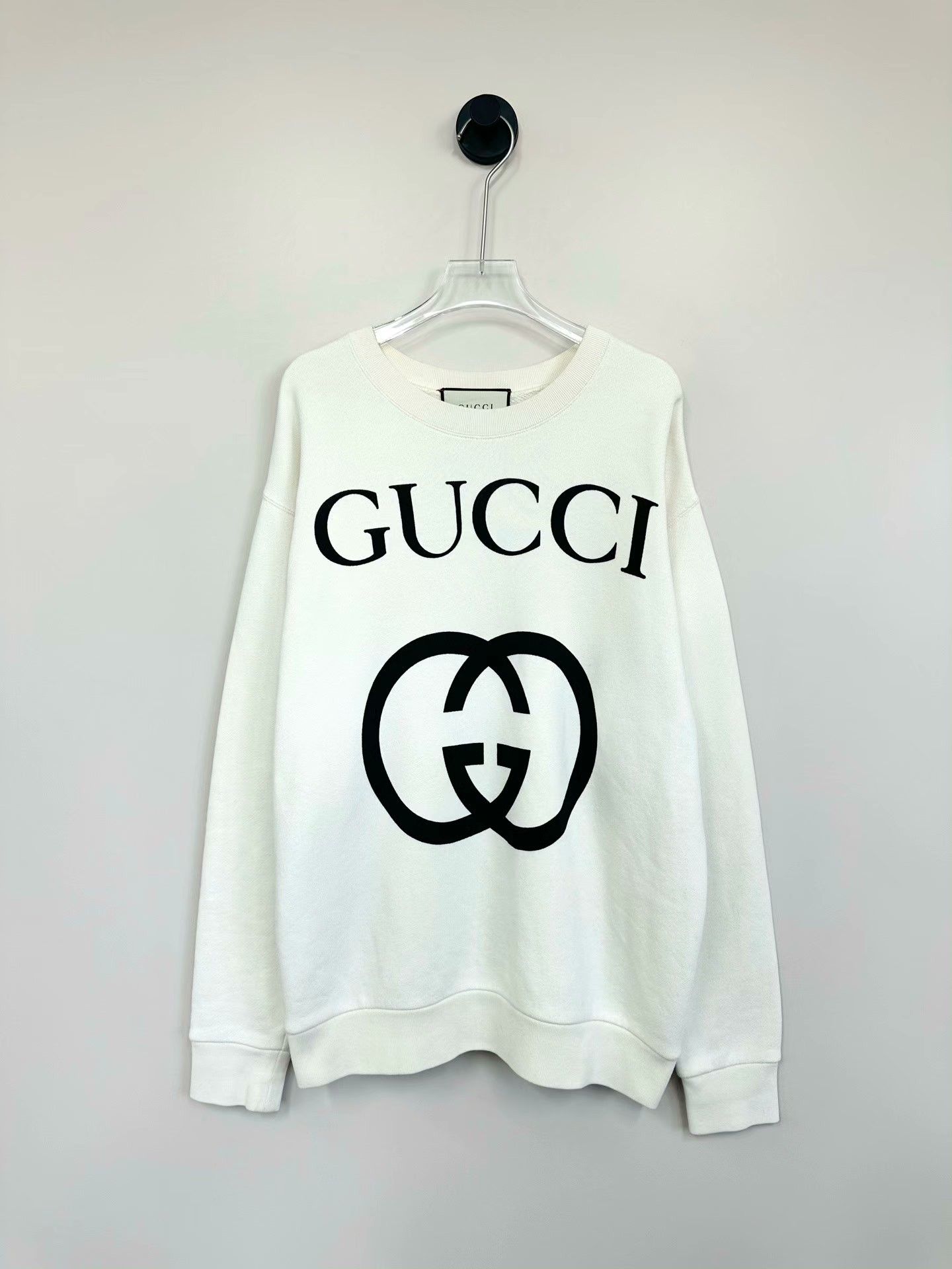 Gucci Gucci White Logo Long-Sleeve Sweatshirt Size US S / EU 44-46 / 1 - 1 Thumbnail