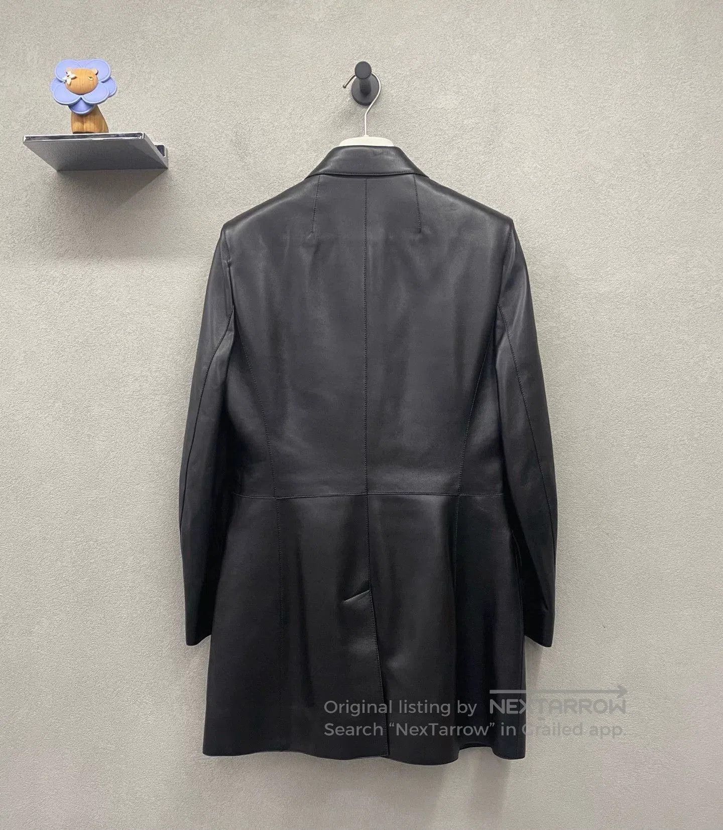 Hermes HERMES Black Leather Button Coat. Size US S / EU 44-46 / 1 - 2 Thumbnail